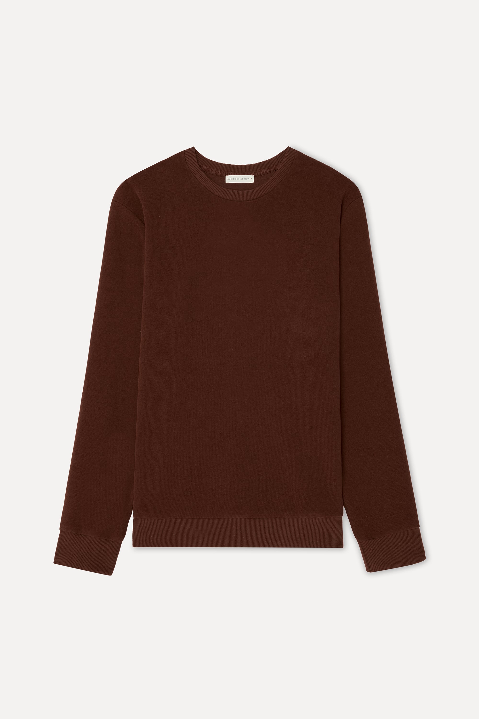 Erkek Kiremit Rengi Bisiklet Yaka Sweatshirt
