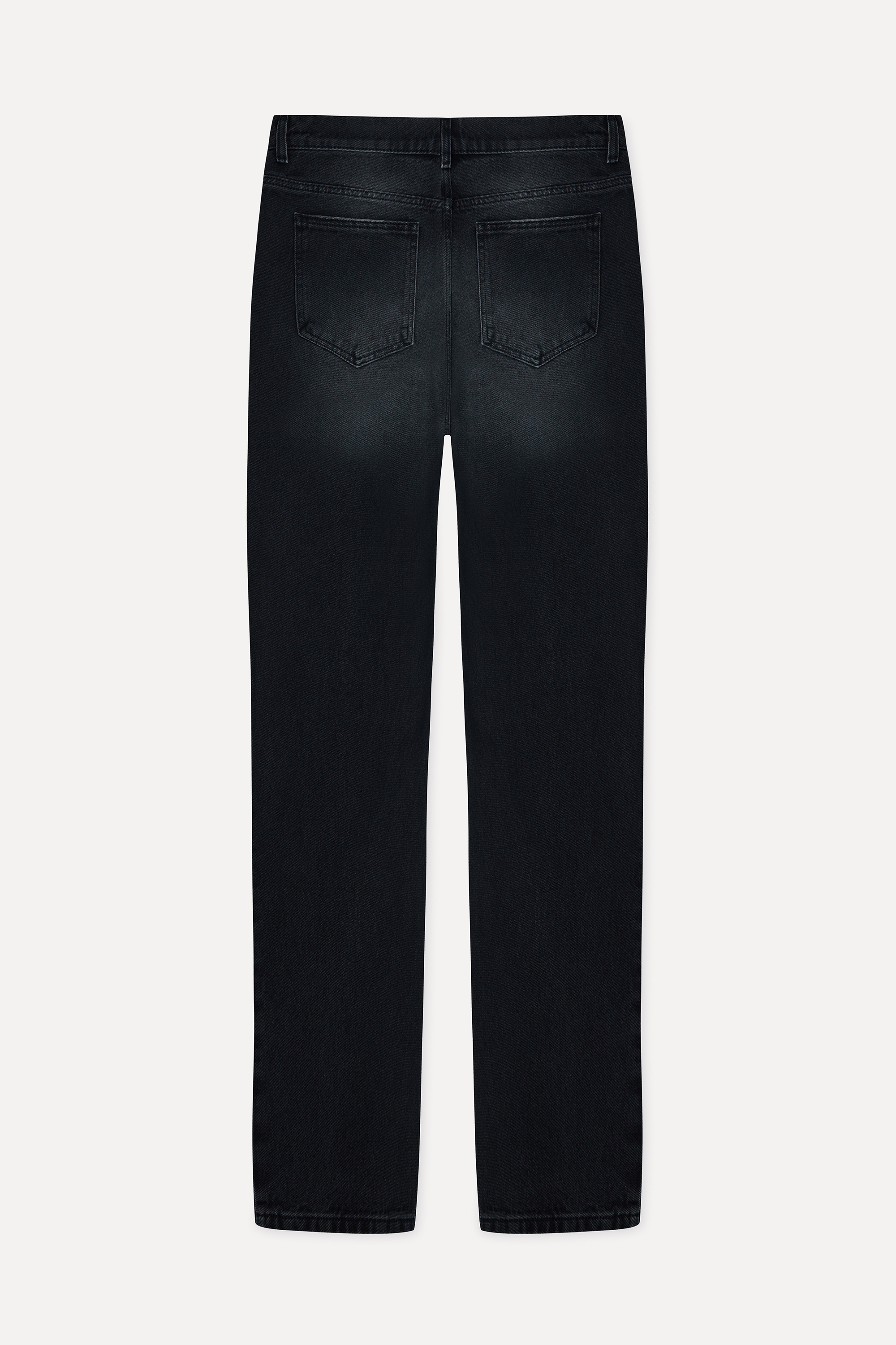 Erkek Siyah Straight Fit Jean Pantolon