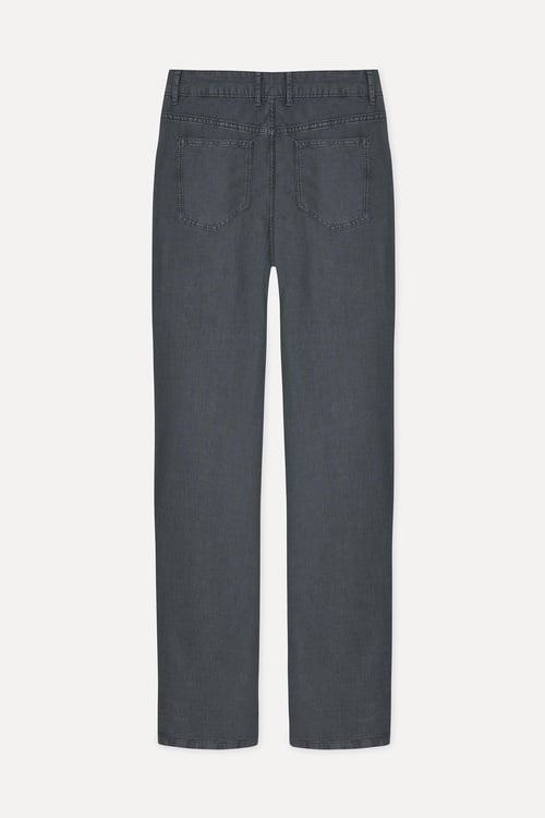 Erkek Antrasit Tekstürlü Slim Straight Fit Pantolon