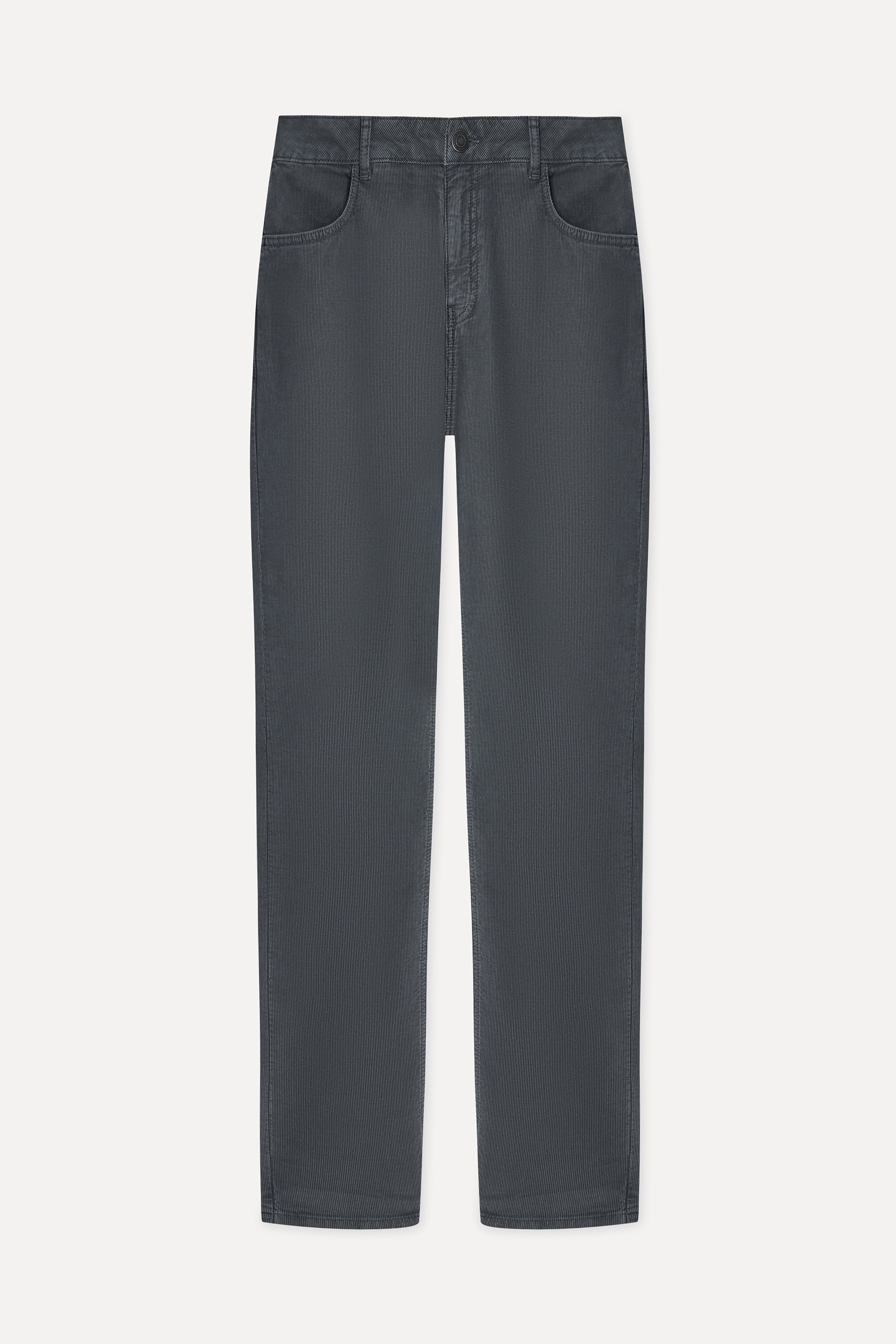 Erkek Antrasit Tekstürlü Slim Straight Fit Pantolon