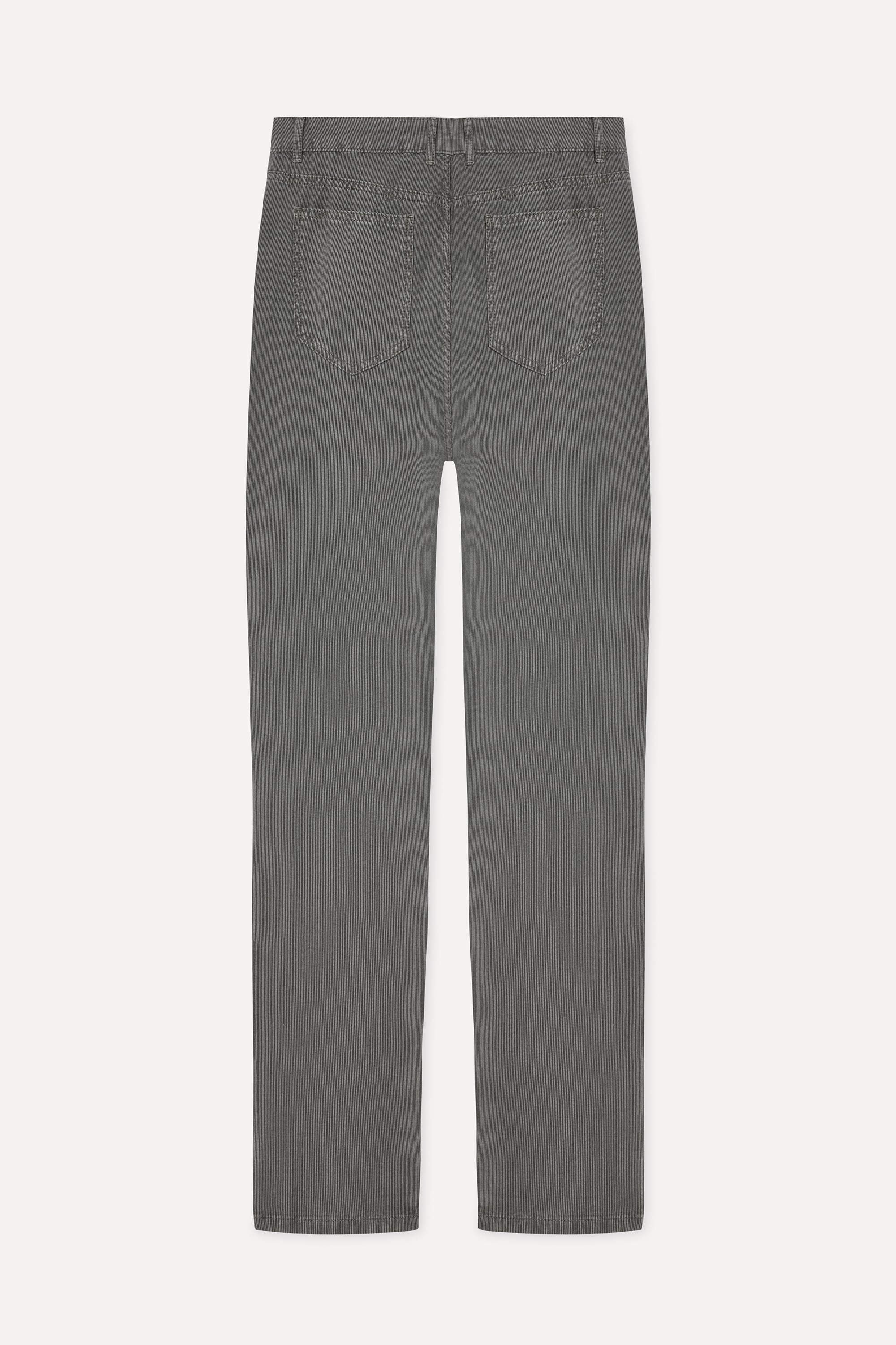 Erkek Haki Tekstürlü Slim Straight Fit Pantolon