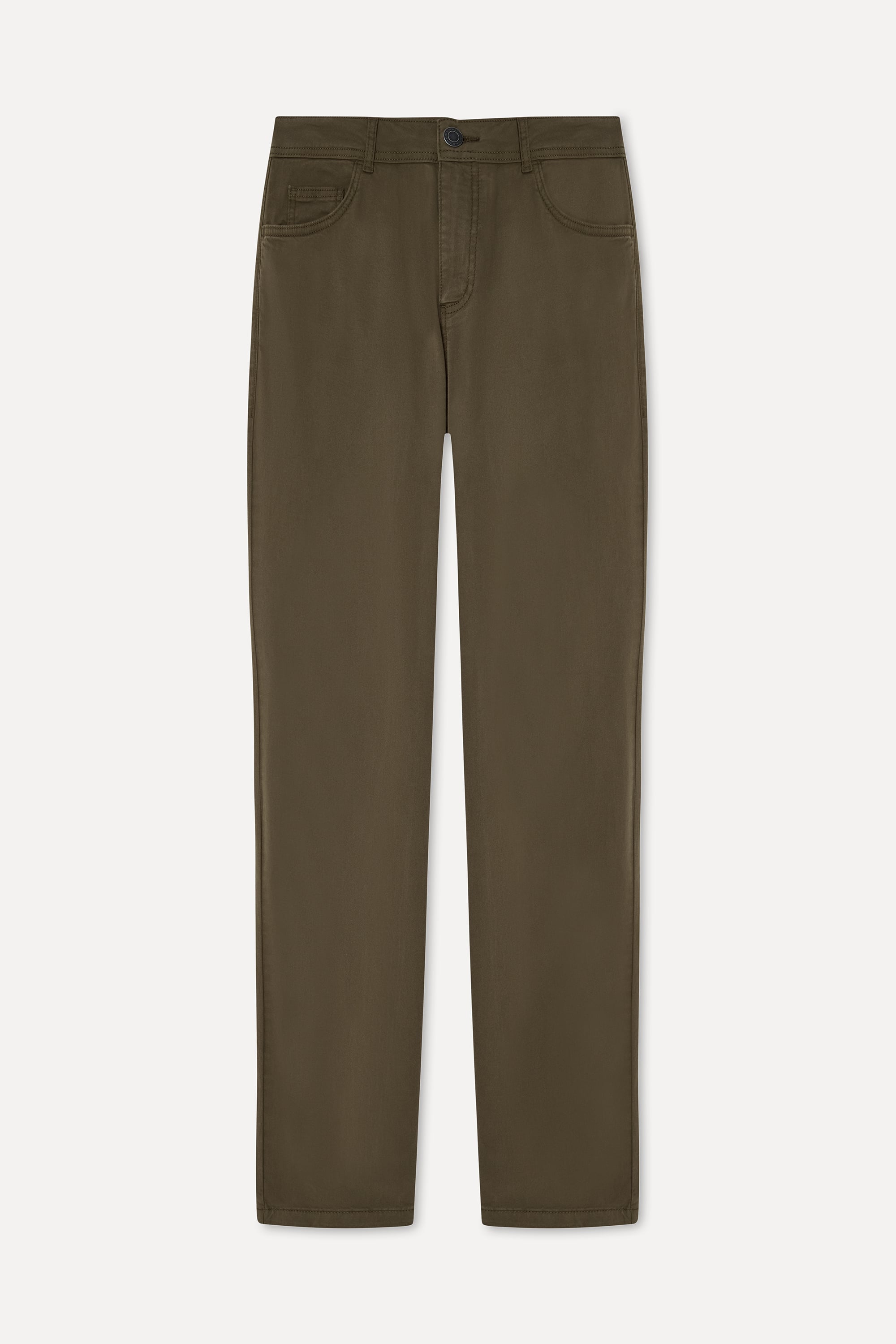 Erkek Kahverengi Slim Straight Fit Pantolon