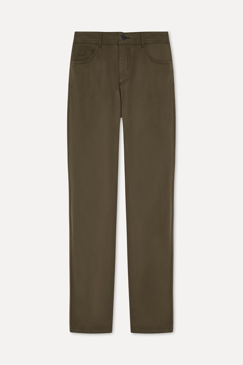 Erkek Kahverengi Slim Straight Fit Pantolon