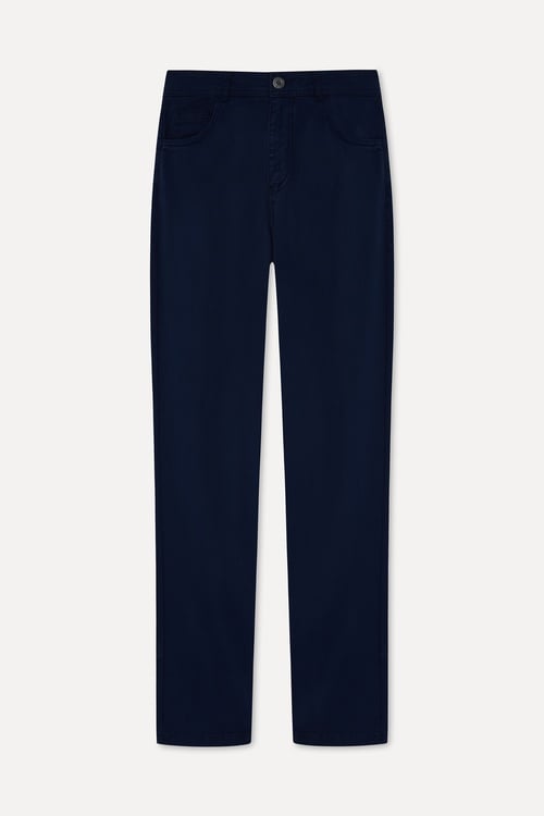 Erkek Lacivert Slim Straight Fit Pantolon
