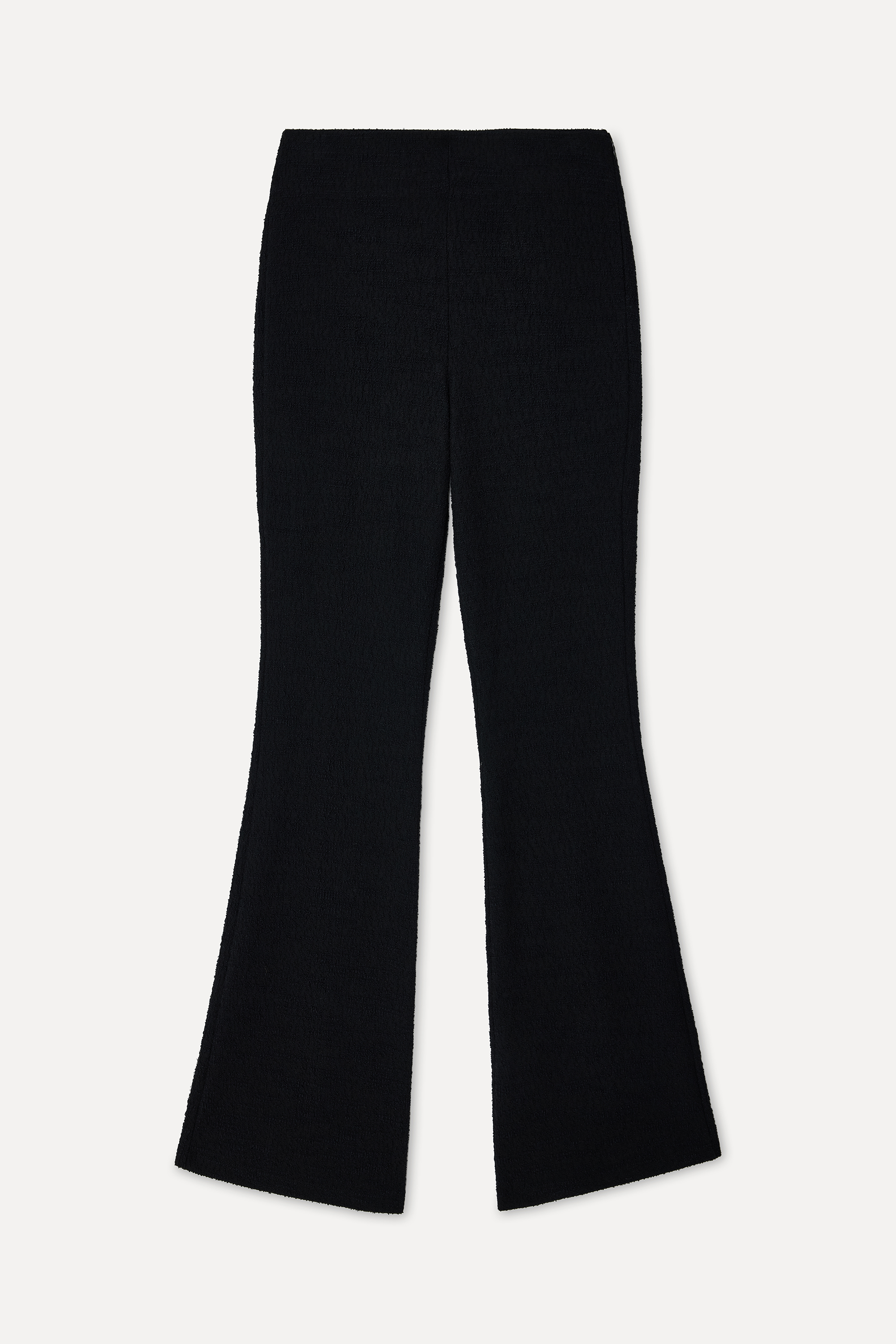 Kadın Siyah Flare Fit Örme Pantolon