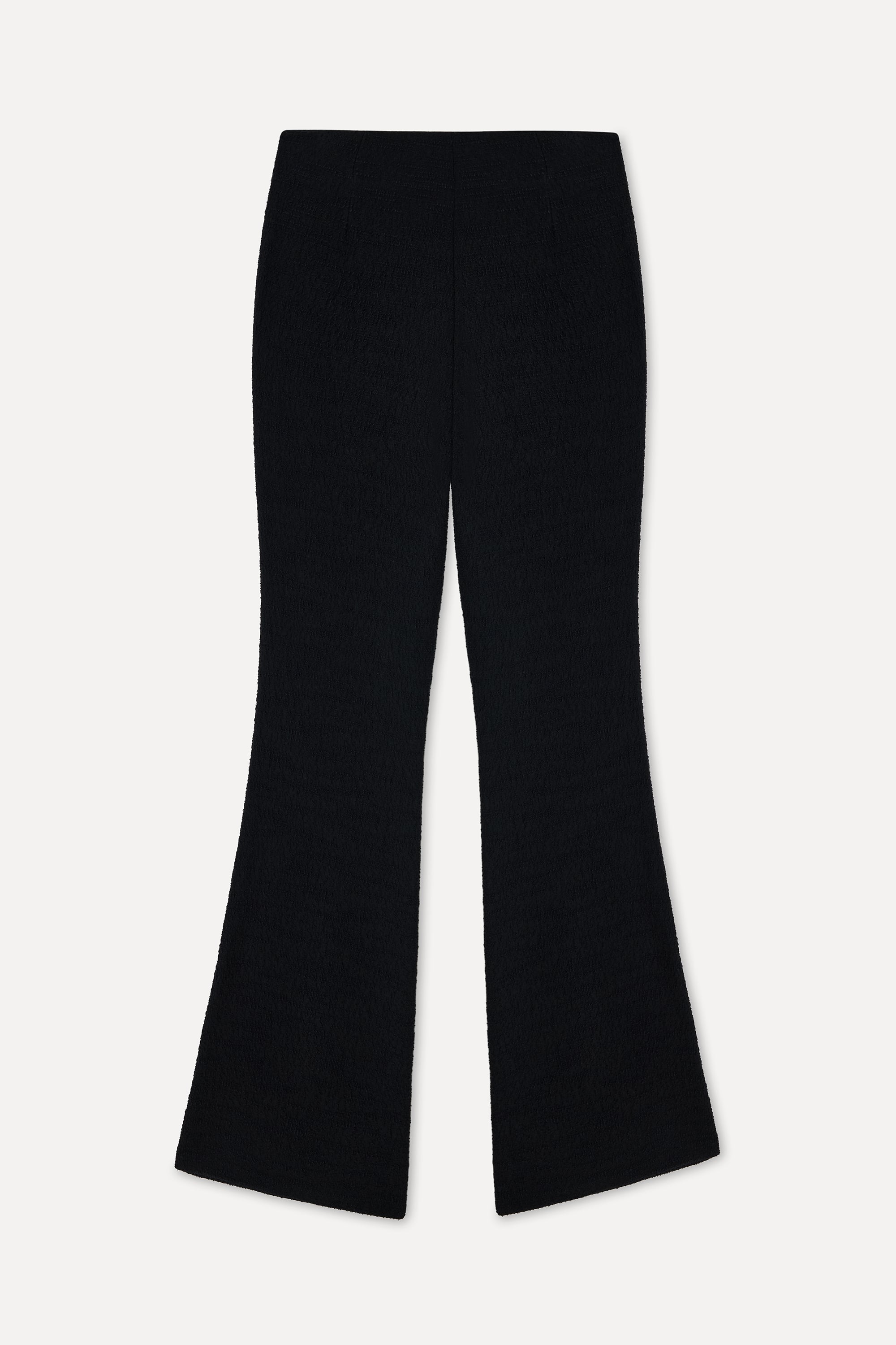 Kadın Siyah Flare Fit Örme Pantolon