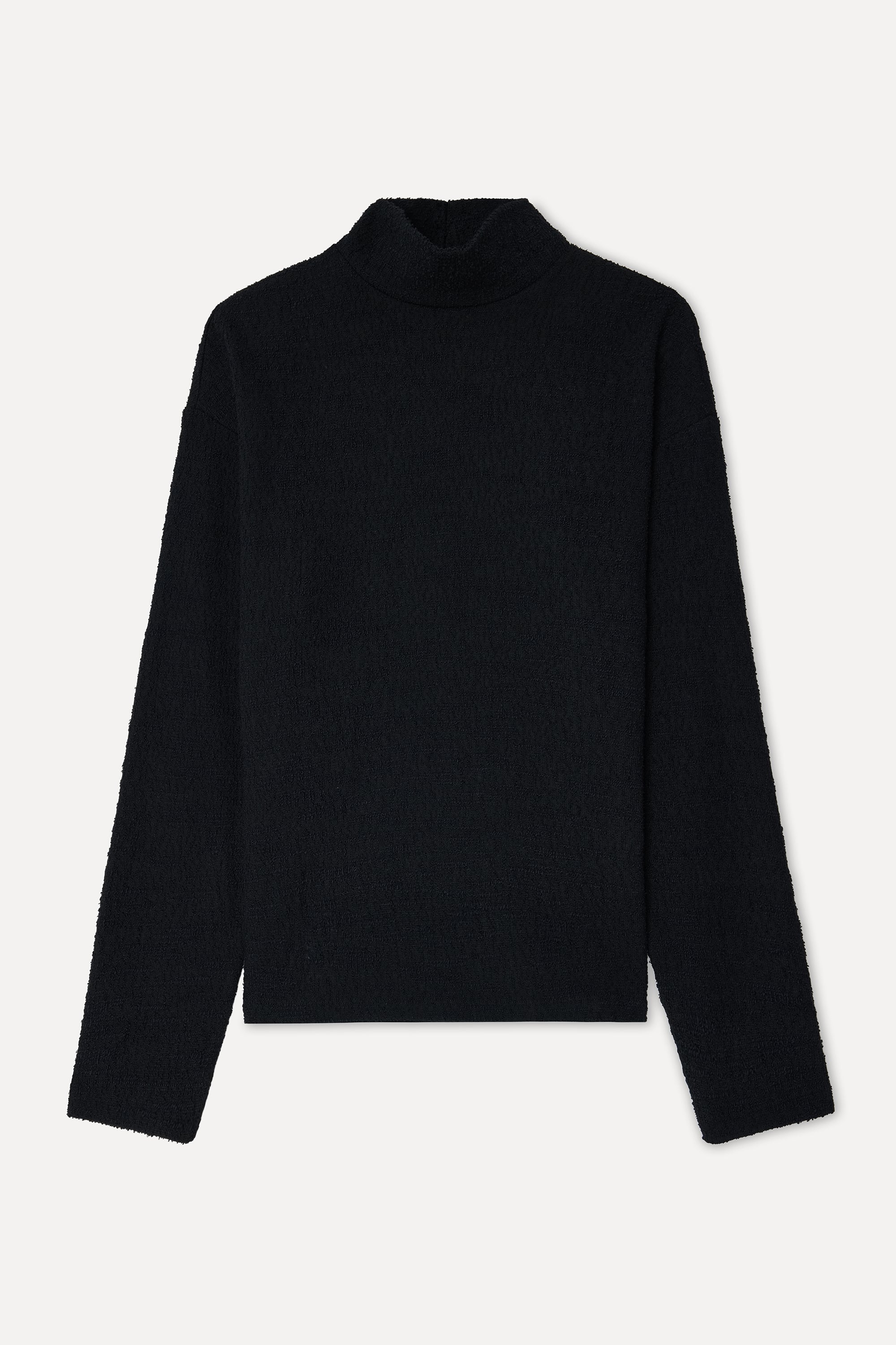 Kadın Siyah Loose Fit Bisiklet Yaka Sweatshirt