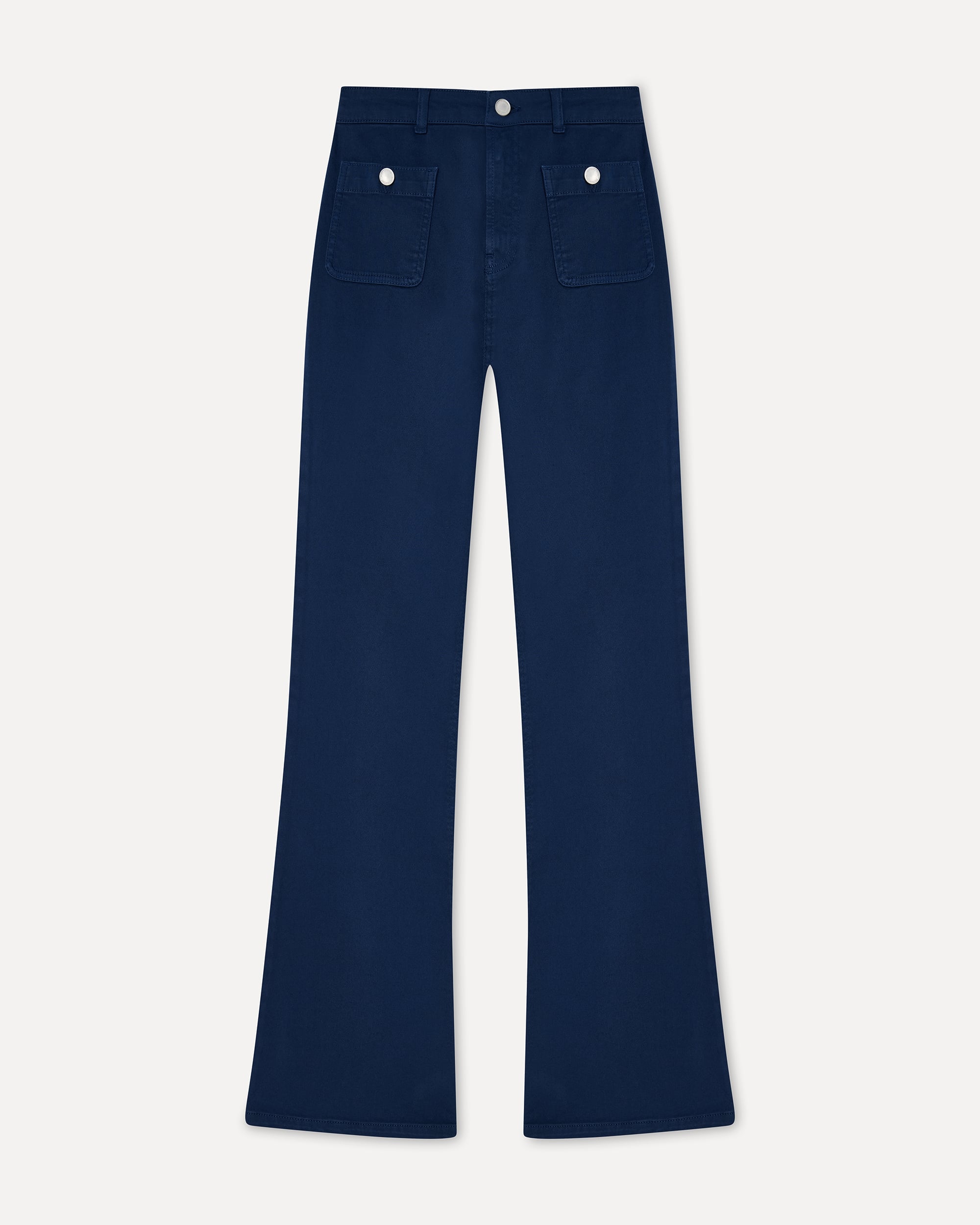 Kadın Lacivert Cep Detaylı Flare Fit Pantolon