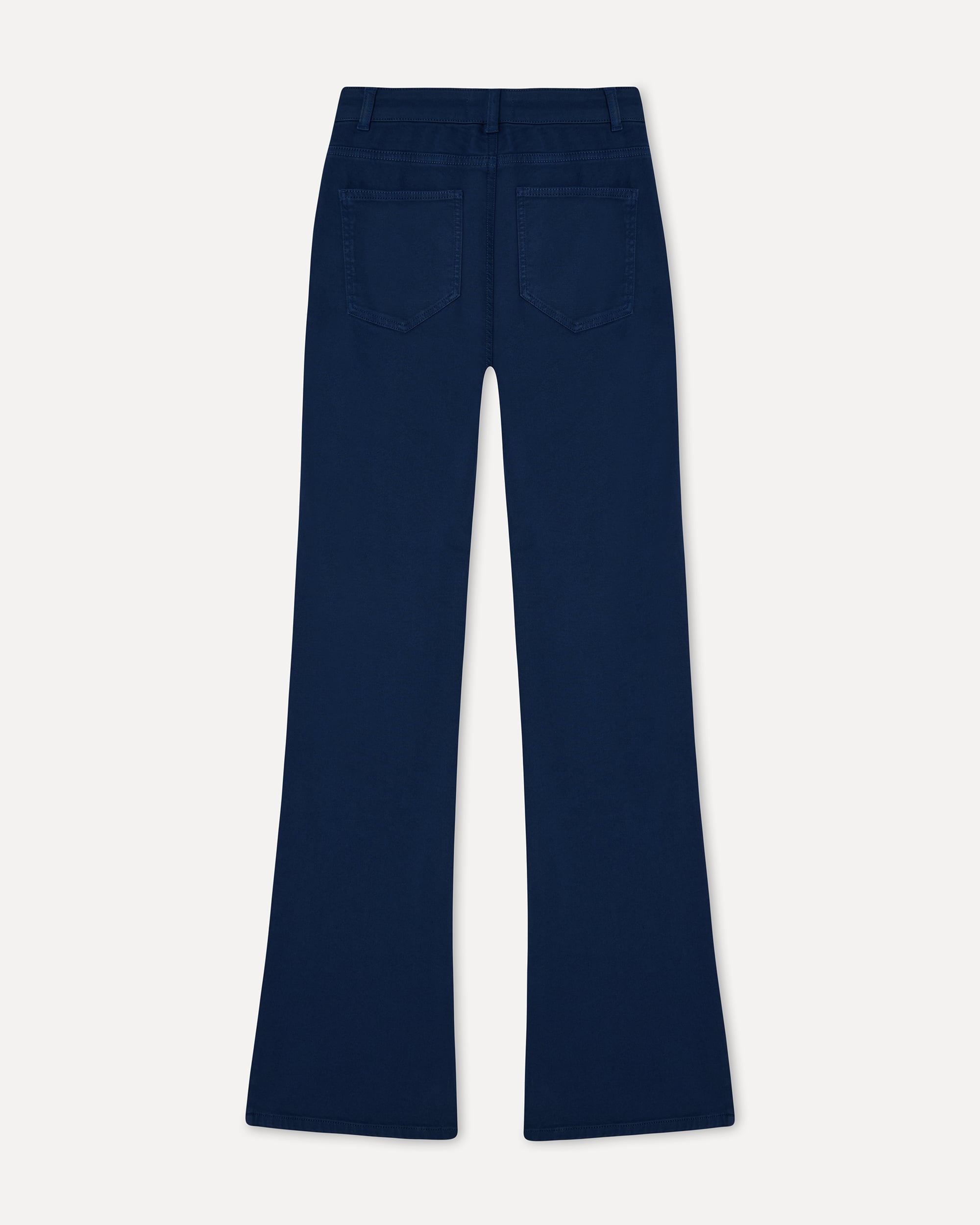 Kadın Lacivert Cep Detaylı Flare Fit Pantolon