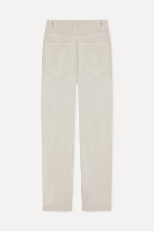 Kadın Taş Rengi Cropped Flare Fit Pantolon