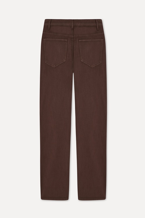 Kadın Kahverengi Cropped Flare Fit Pantolon