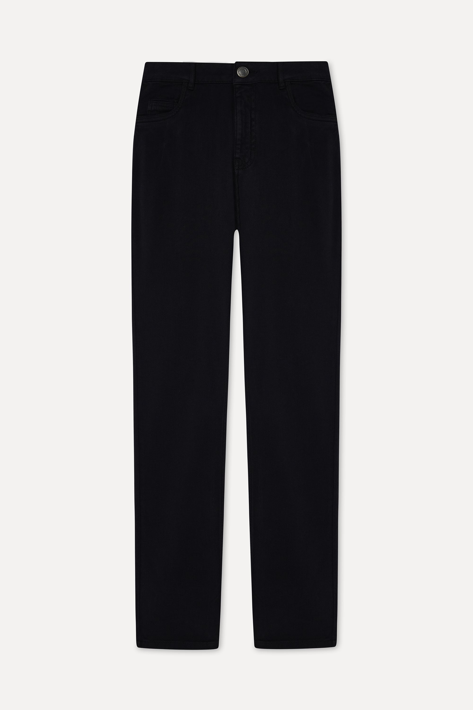 Erkek Siyah Slim Straight Fit Pantolon