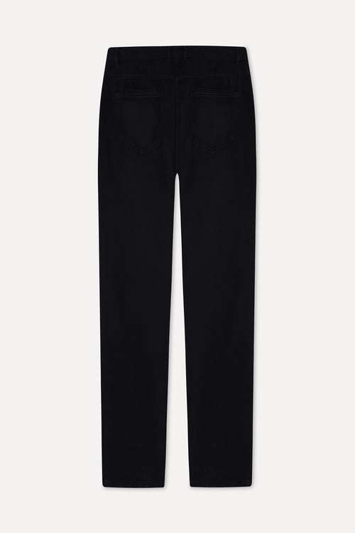  Erkek Siyah Slim Straight Fit Pantolon