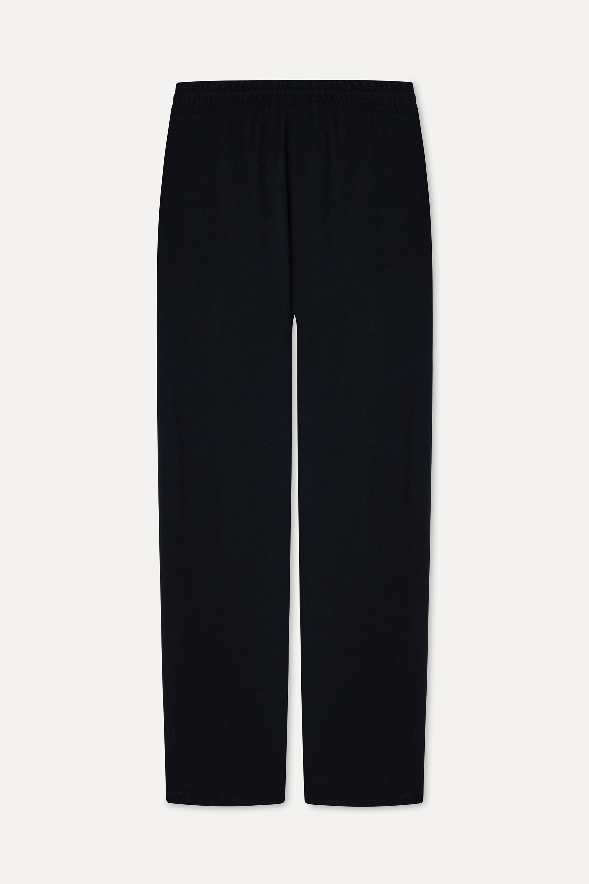 Erkek Siyah Straight Fit Beli Bağlamalı Pantolon