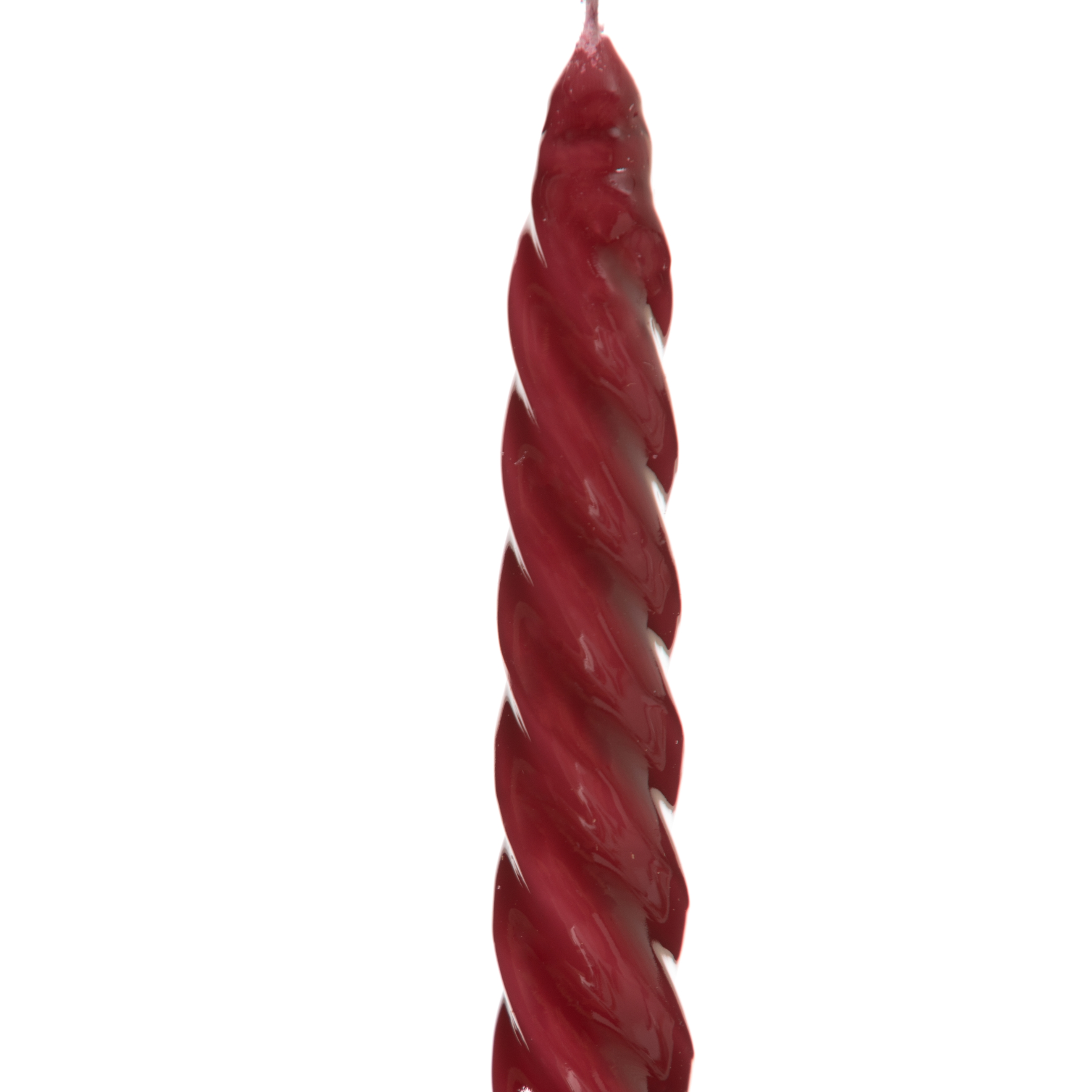 2Lİ BURGULU ŞAMDAN MUM BORDO 18CM