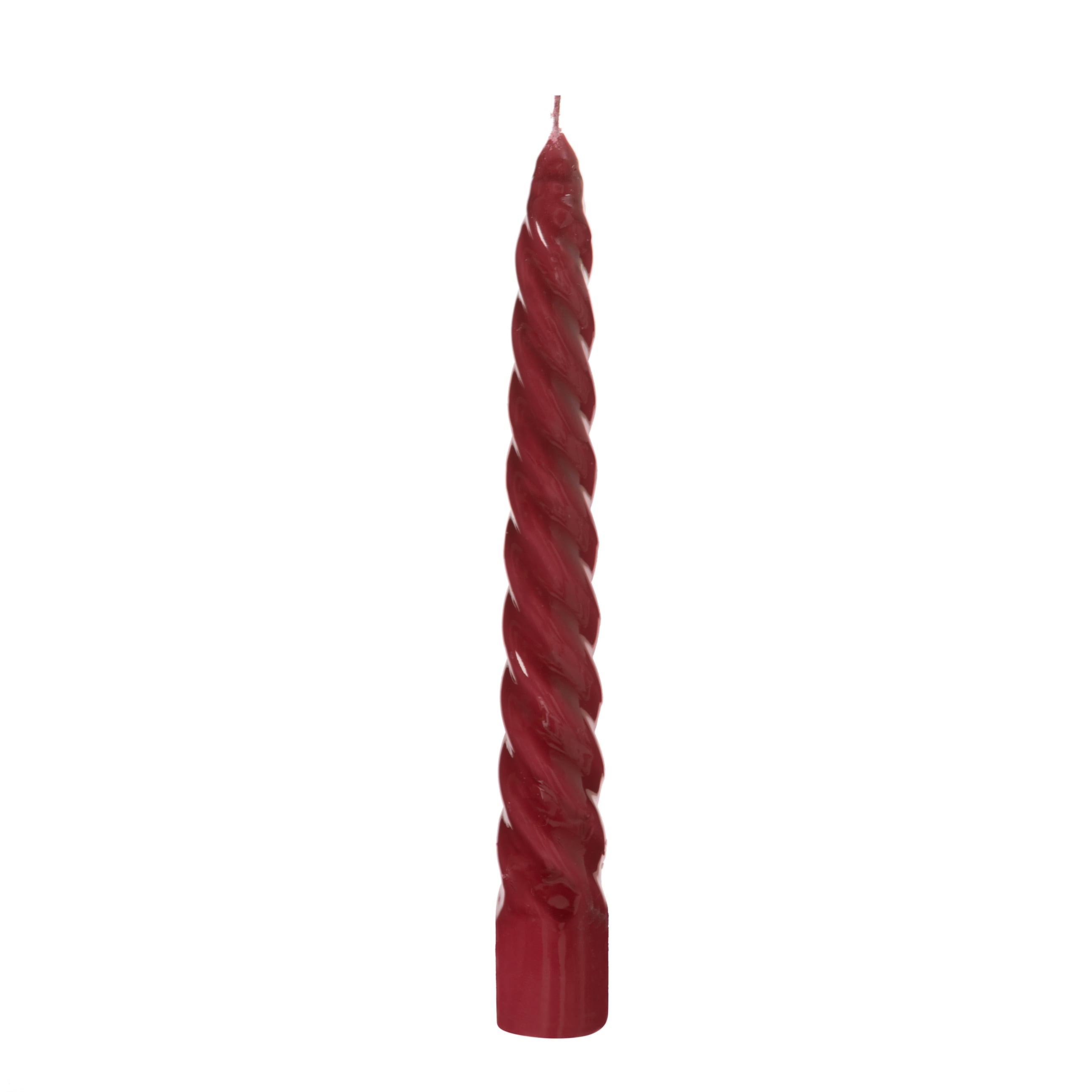2Lİ BURGULU ŞAMDAN MUM BORDO 18CM