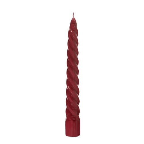 2Lİ BURGULU ŞAMDAN MUM BORDO 18CM