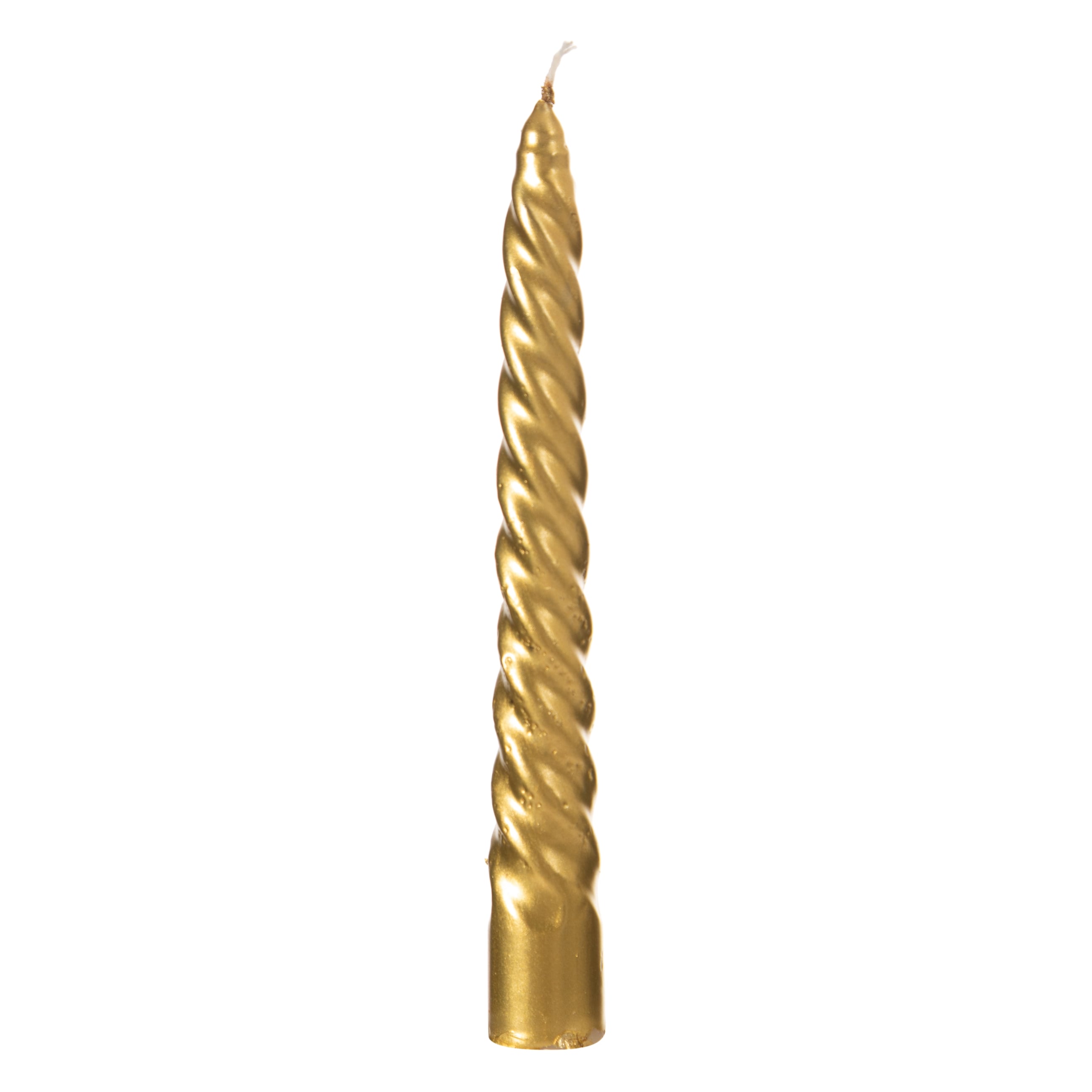2Lİ BURGULU ŞAMDAN MUM GOLD 18CM