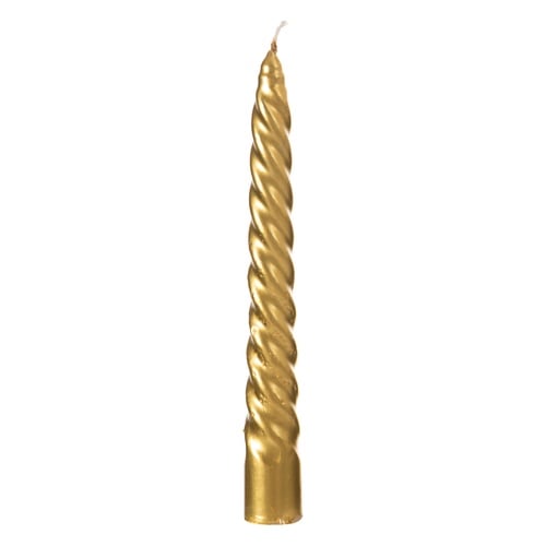 2Lİ BURGULU ŞAMDAN MUM GOLD 18CM