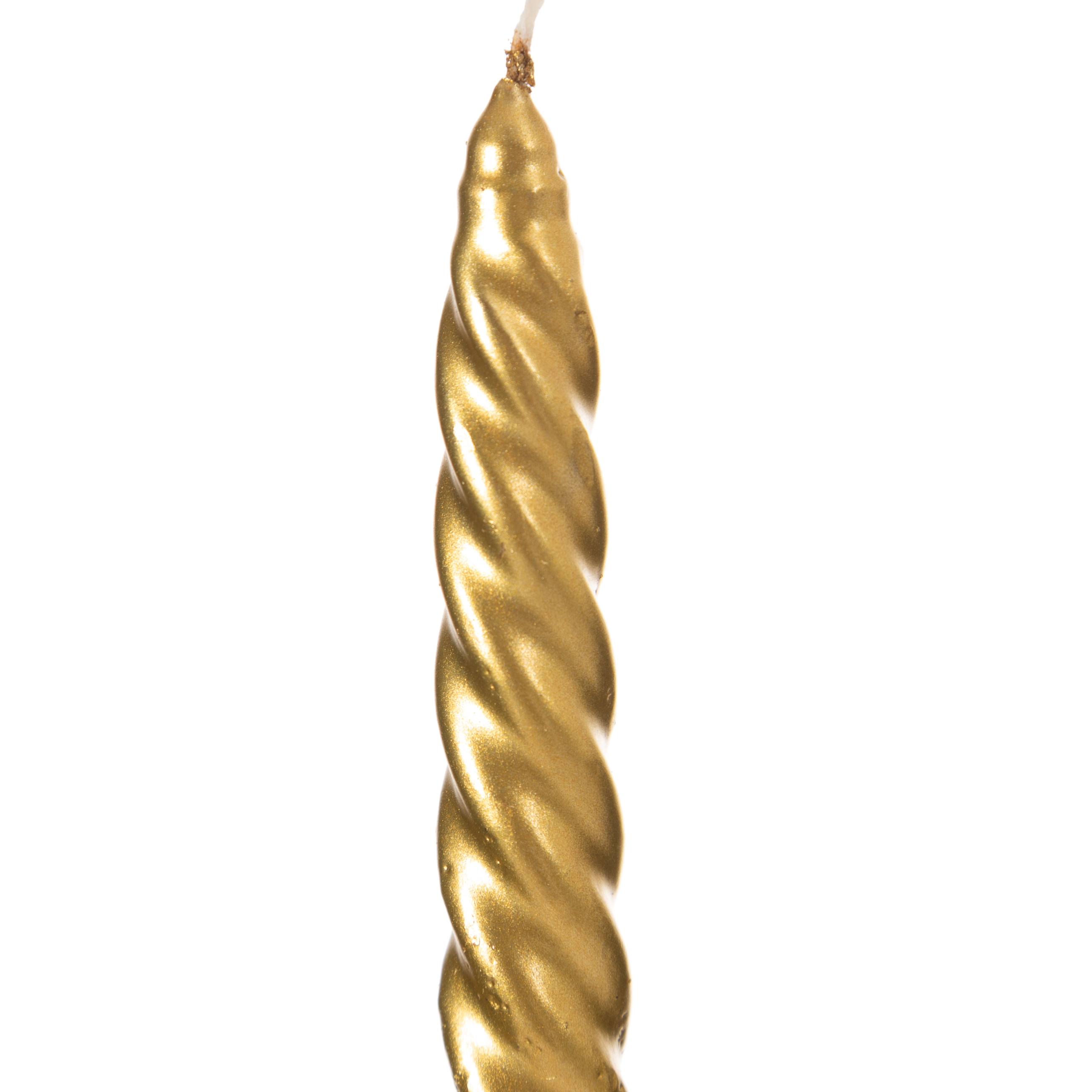2Lİ BURGULU ŞAMDAN MUM GOLD 18CM