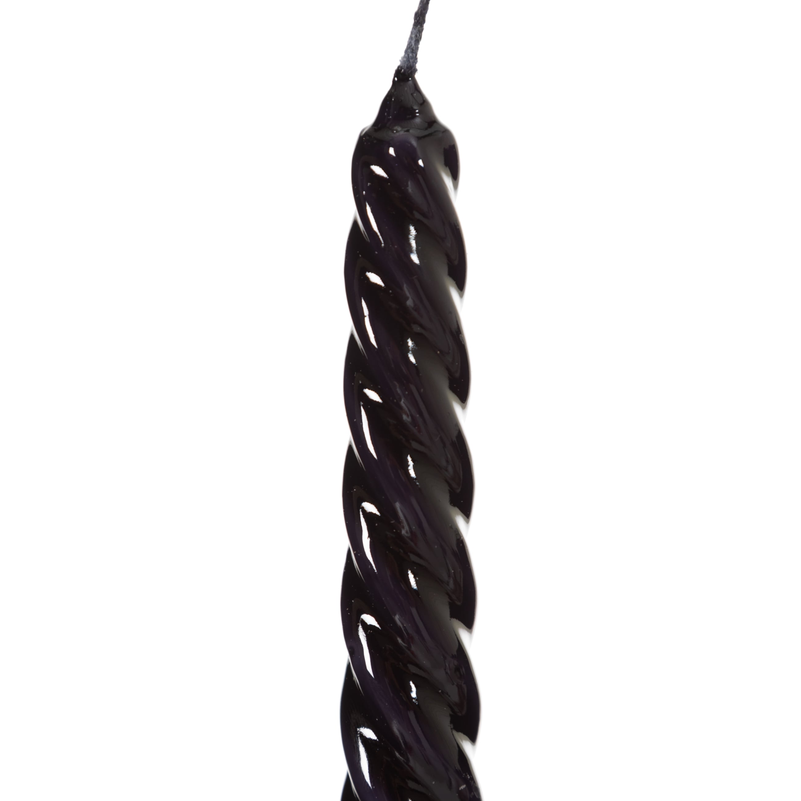 2Lİ BURGULU ŞAMDAN MUM SİYAH 18CM