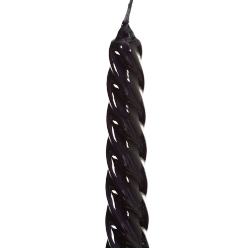  2Lİ BURGULU ŞAMDAN MUM SİYAH 18CM