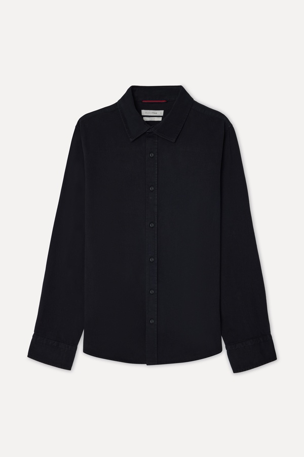 Erkek Siyah Comfort Fit Uzun Kollu Gömlek