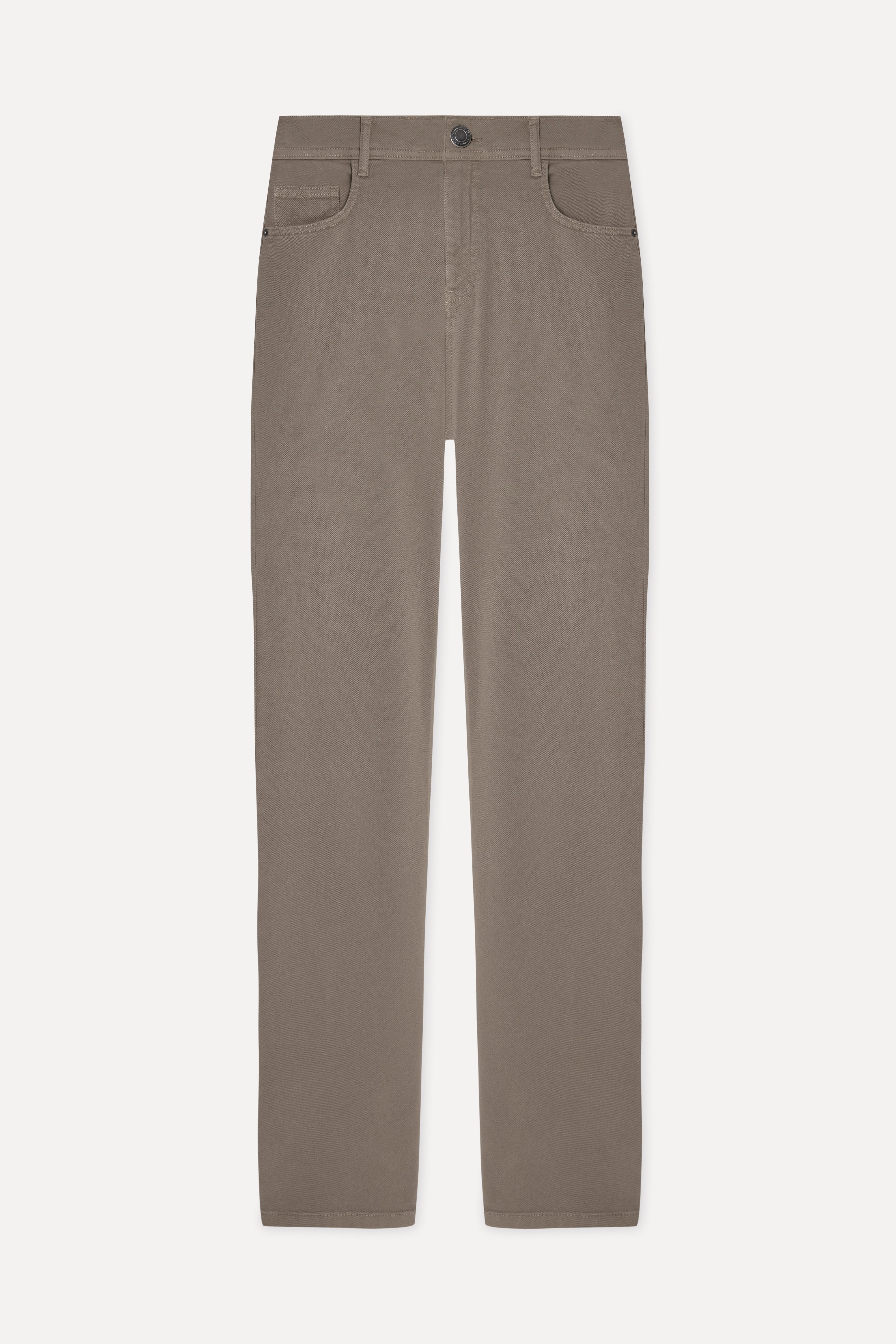 Erkek Vizon Rengi Slim Straight Fit Pantolon