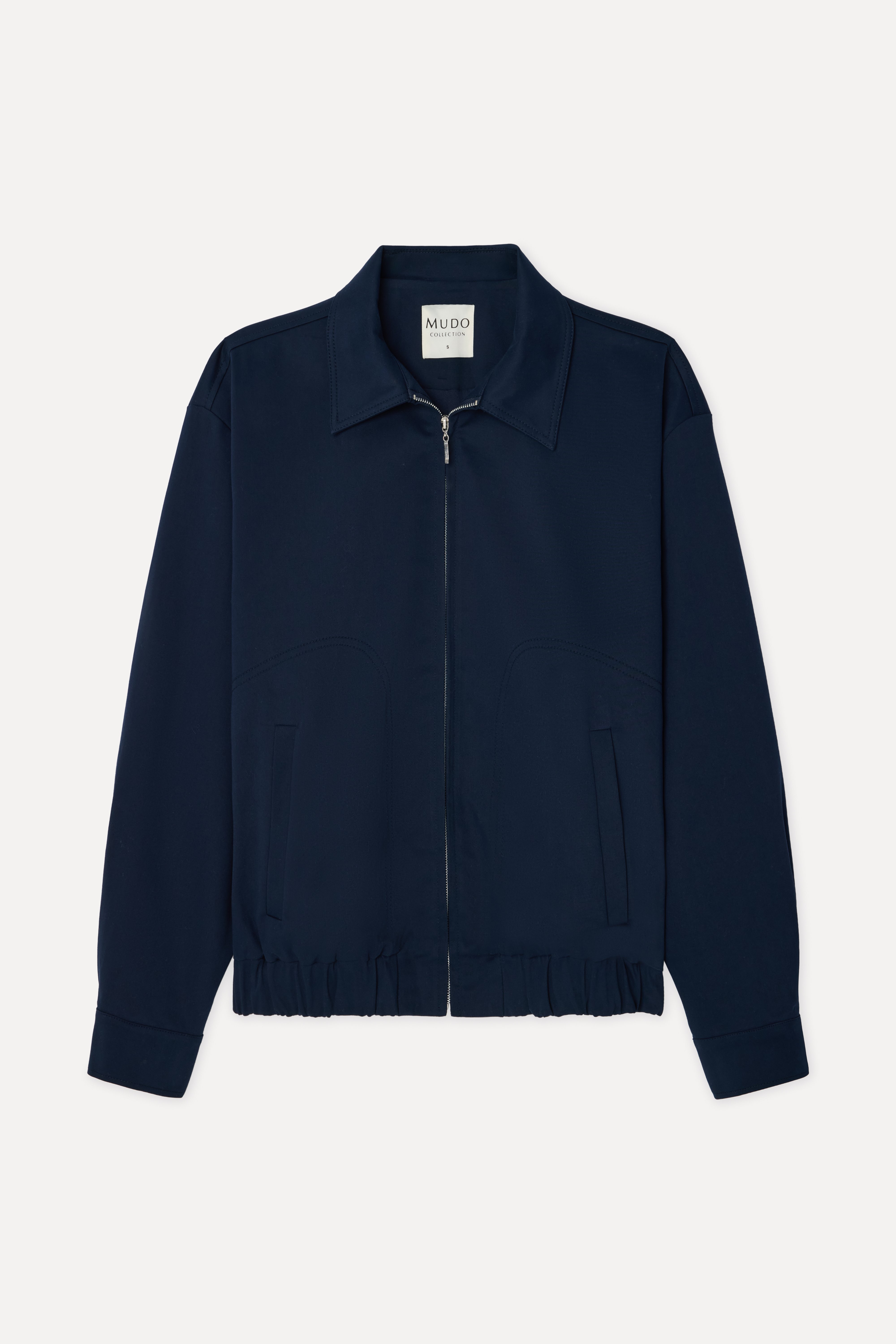 Kadın Lacivert Loose Fit Kısa Bomber Ceket