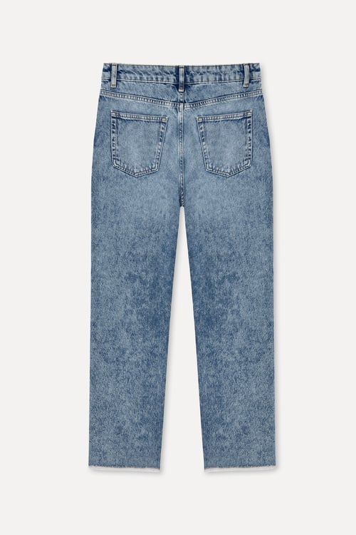 Kadın İndigo Straight Fit Jean Pantolon