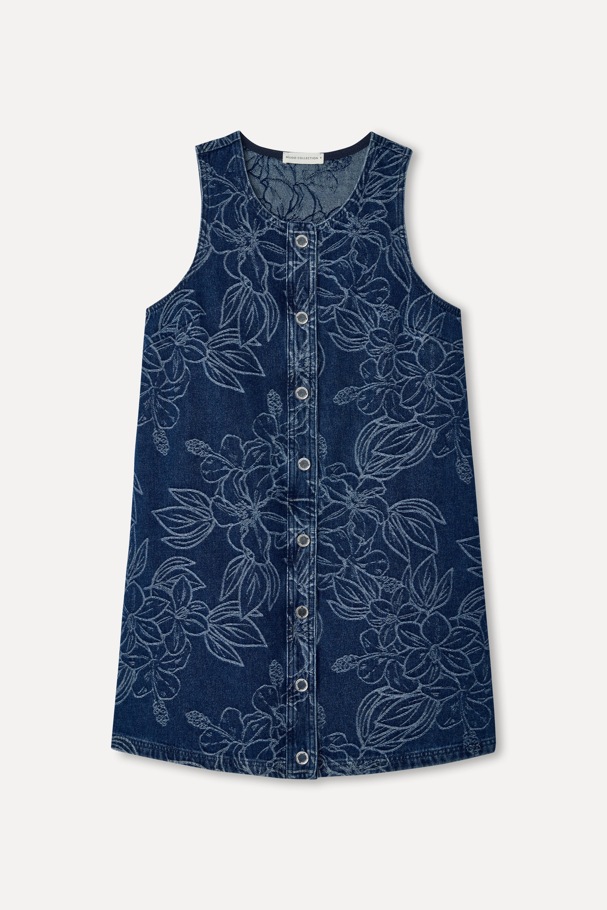 Kadın İndigo Jakarlı Mini Jean Elbise
