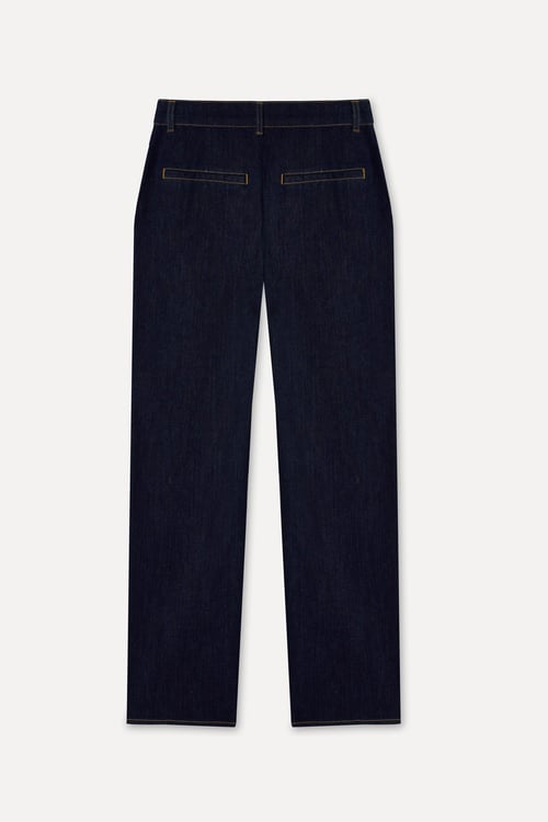 Kadın İndigo Straight Fit Jean Pantolon