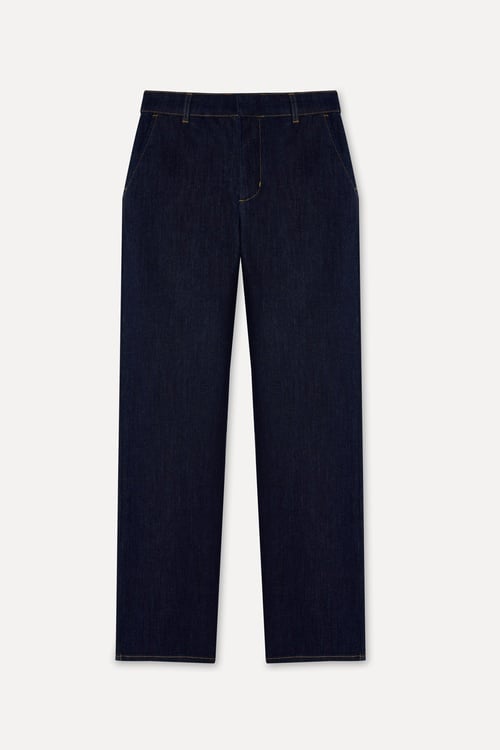 Kadın İndigo Straight Fit Jean Pantolon