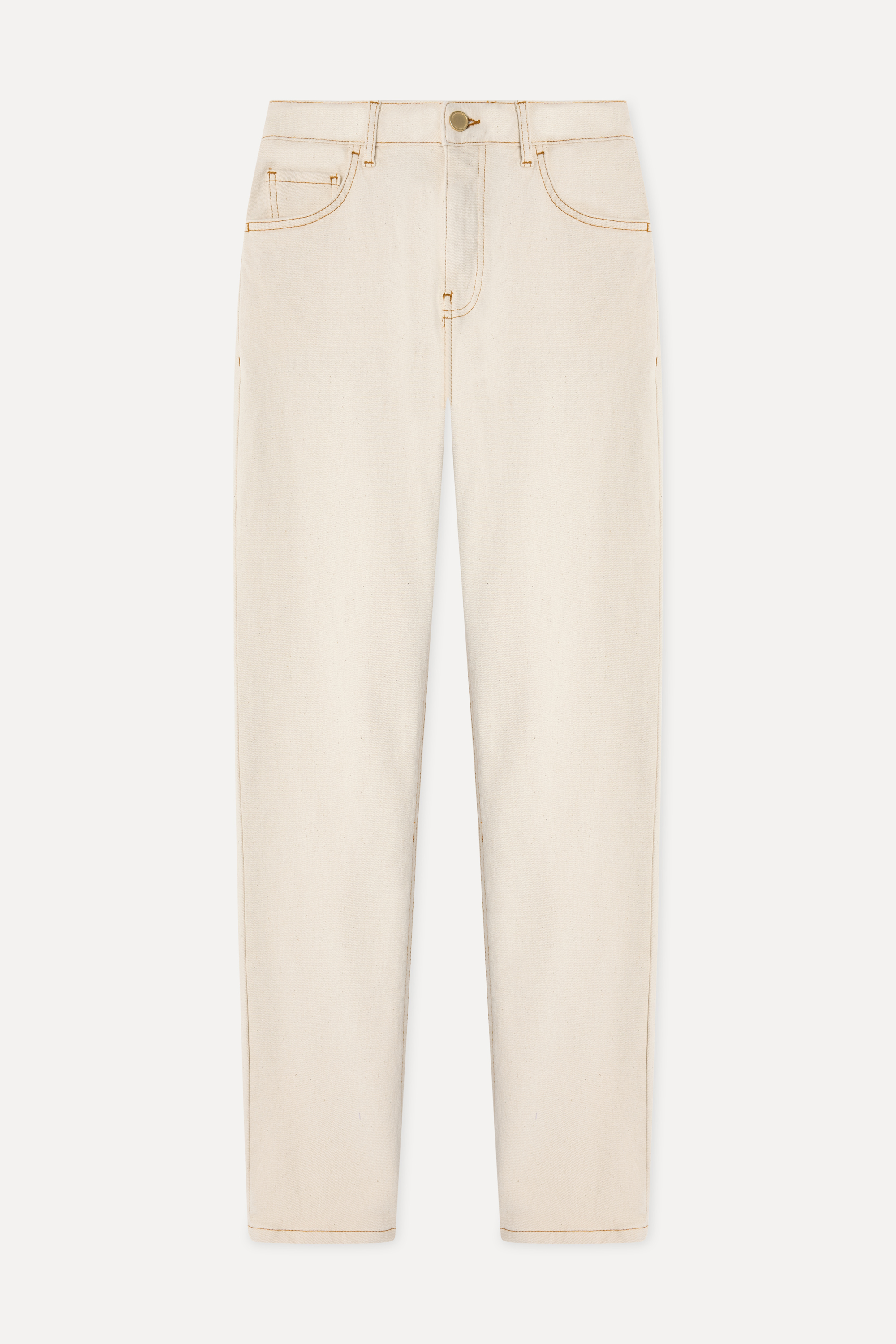 Kadın Ekru Straight Fit Pantolon