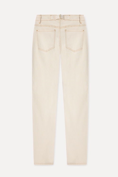 Kadın Ekru Straight Fit Pantolon