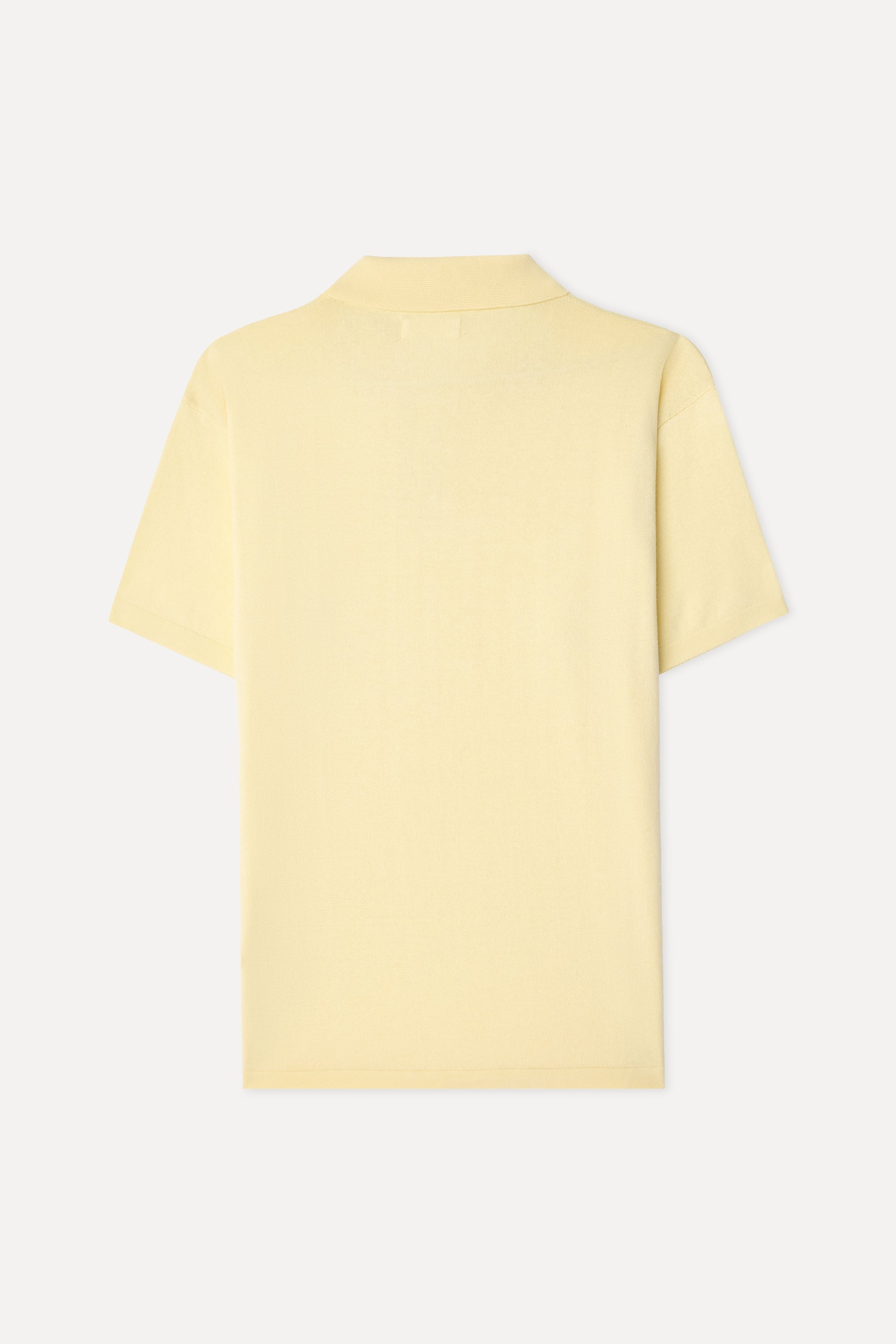 Erkek Sarı Comfort Fit Polo Yaka Kısa Kollu Triko Kazak