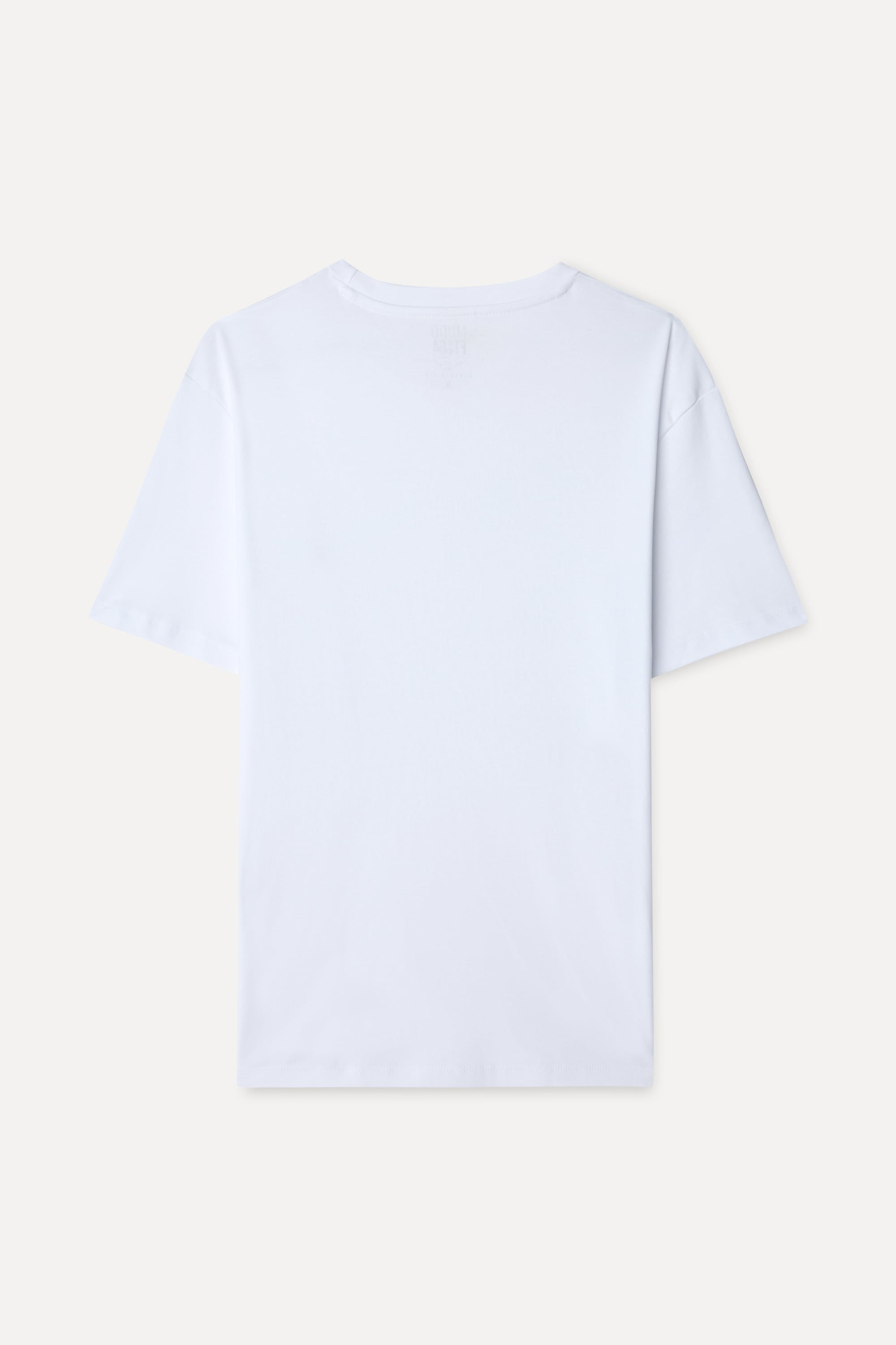 Erkek Beyaz Bisiklet Yaka T-Shirt