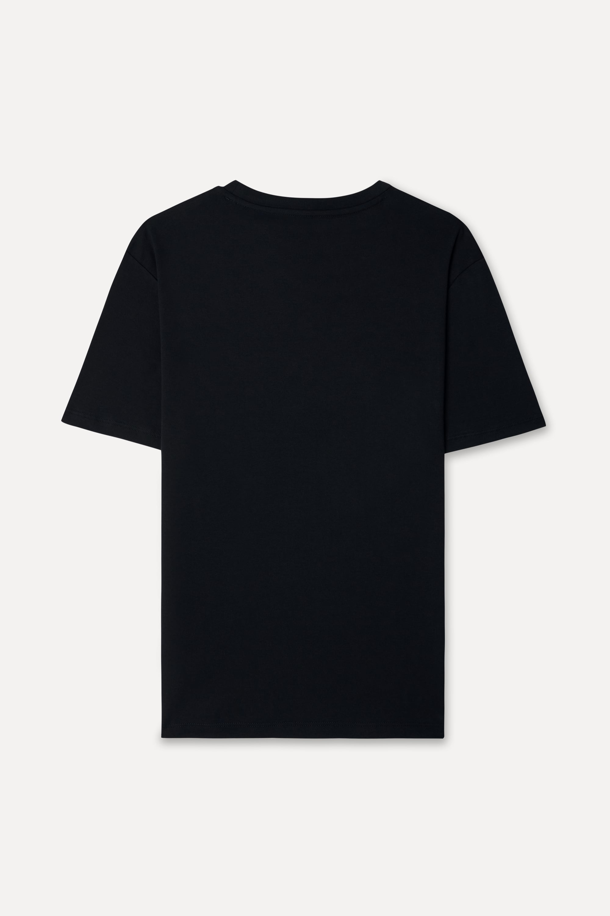 Erkek Siyah Bisiklet Yaka T-Shirt