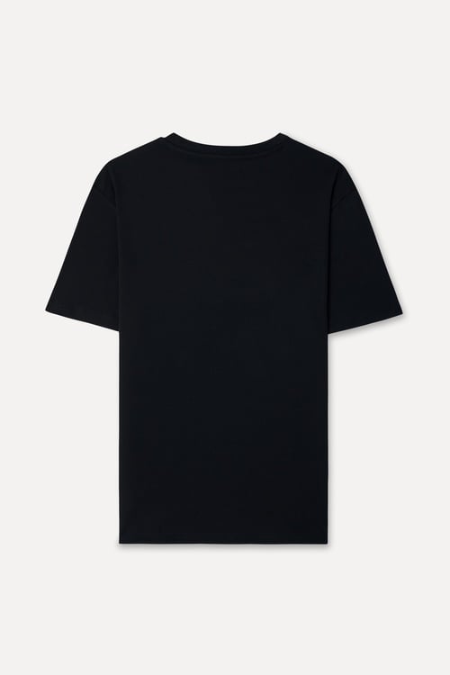 Erkek Siyah Bisiklet Yaka T-Shirt