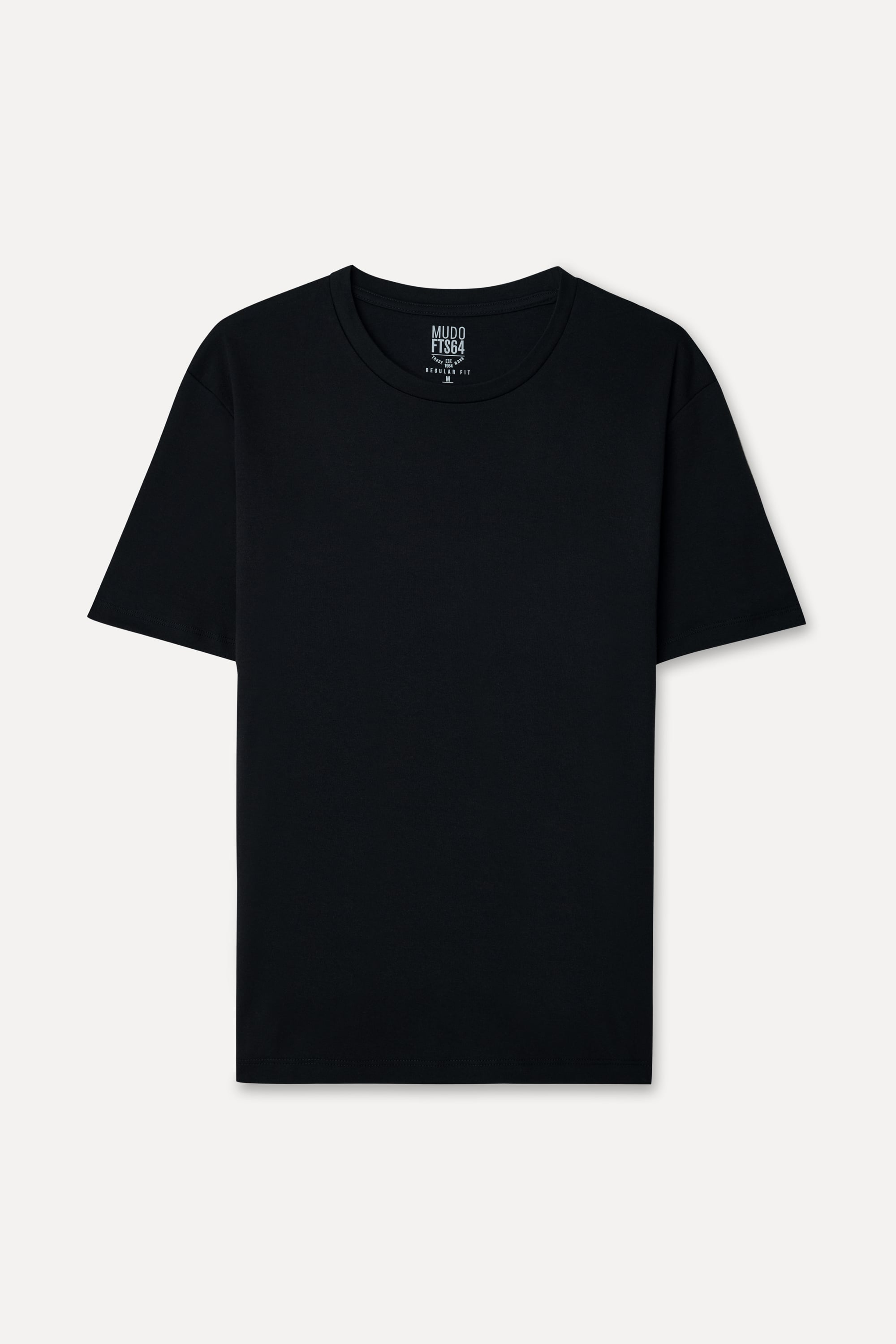 Erkek Siyah Bisiklet Yaka T-Shirt
