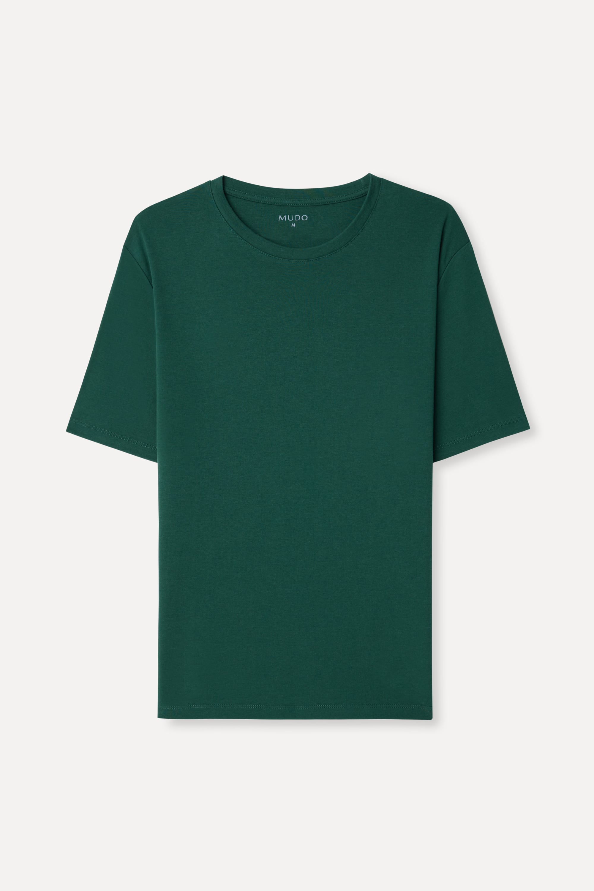 Erkek Yeşil Bisiklet Yaka T-Shirt