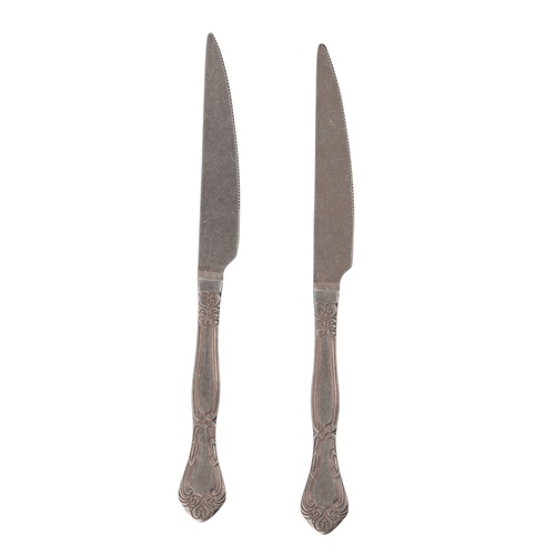 ANTIQUE STEEL GOLD YEMEK BIÇAĞI 2 Lİ SET