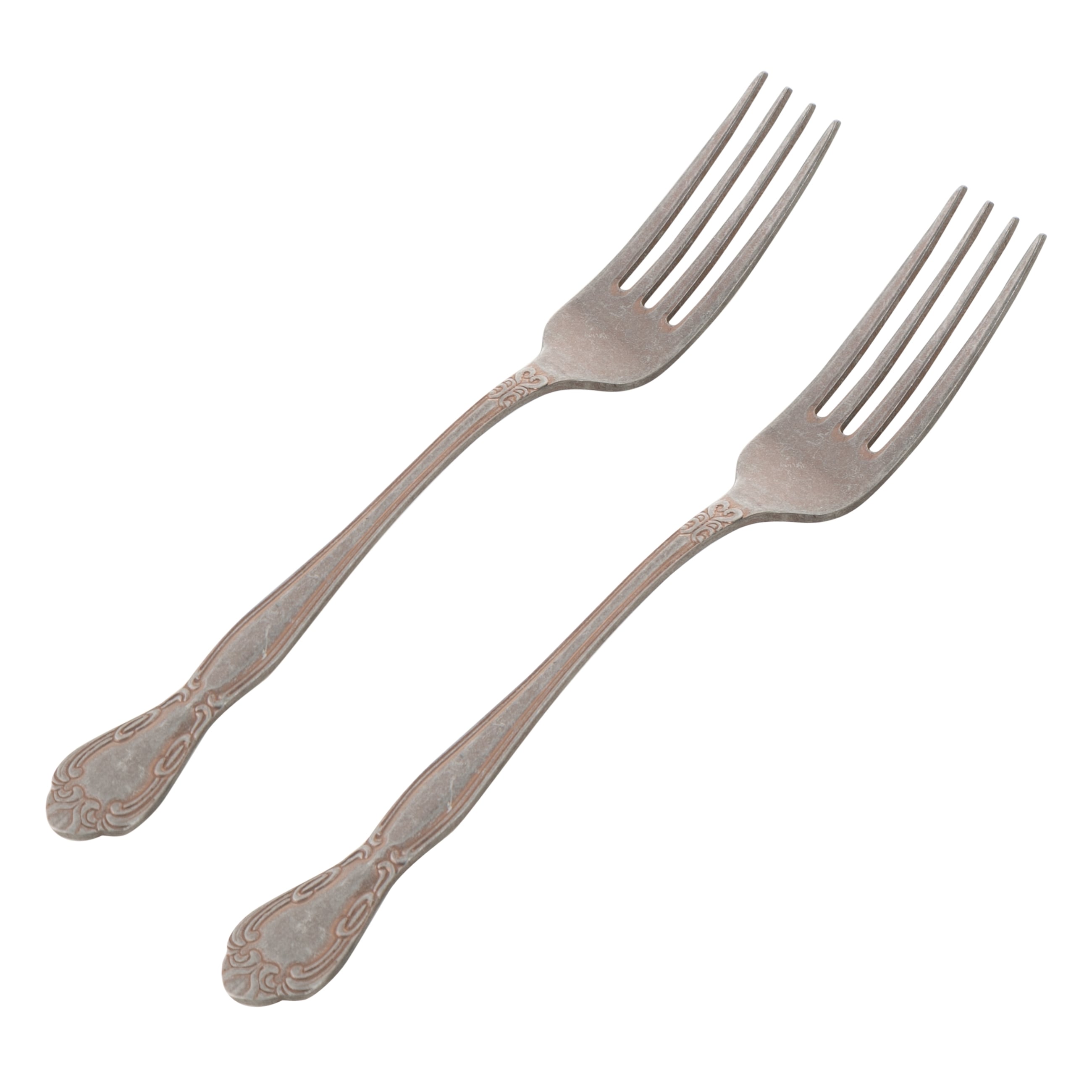ANTIQUE STEEL GOLD YEMEK ÇATALI 2 Lİ SET