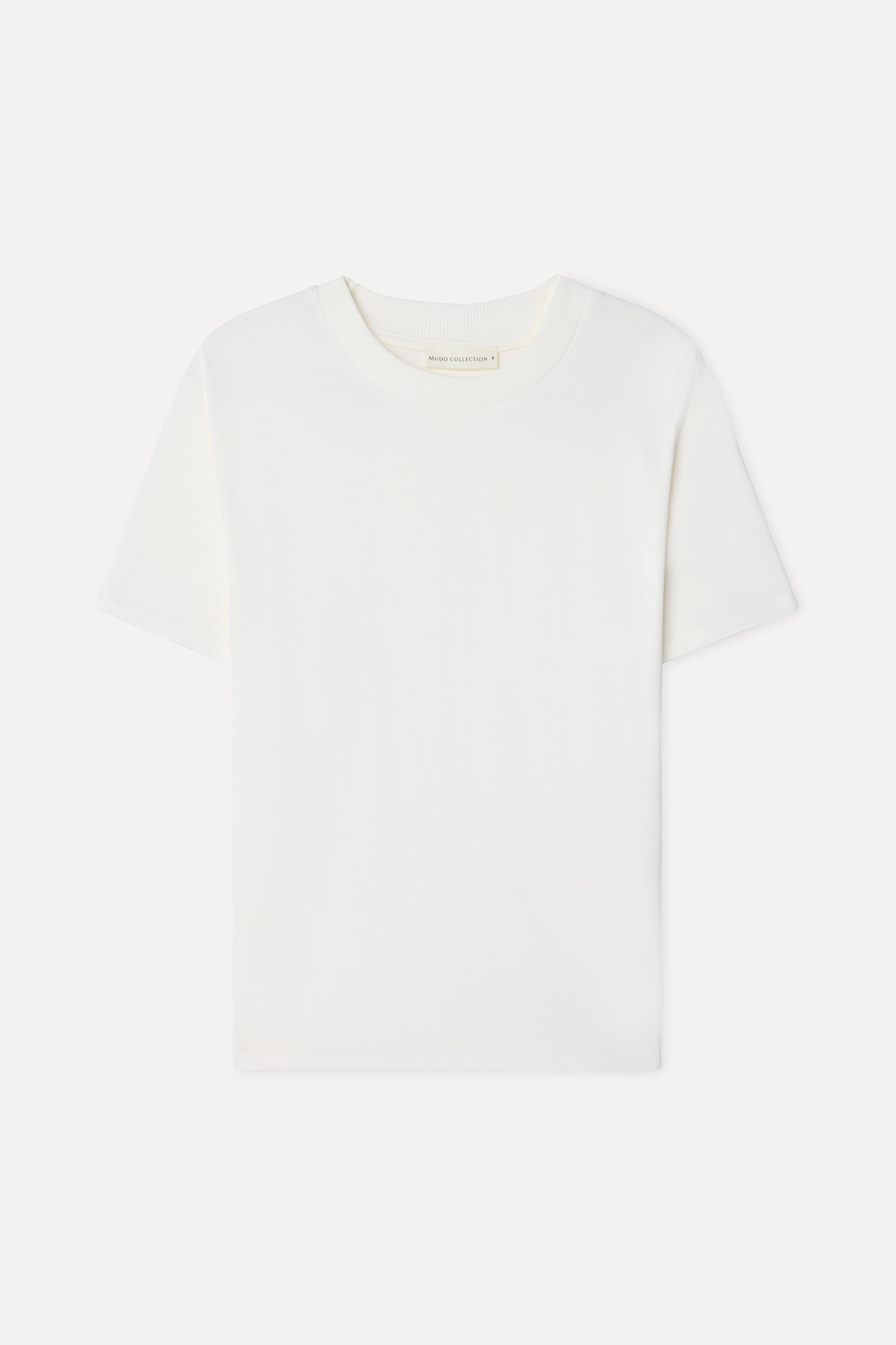 Kadın Kırık Beyaz Bisiklet Yaka T-Shirt
