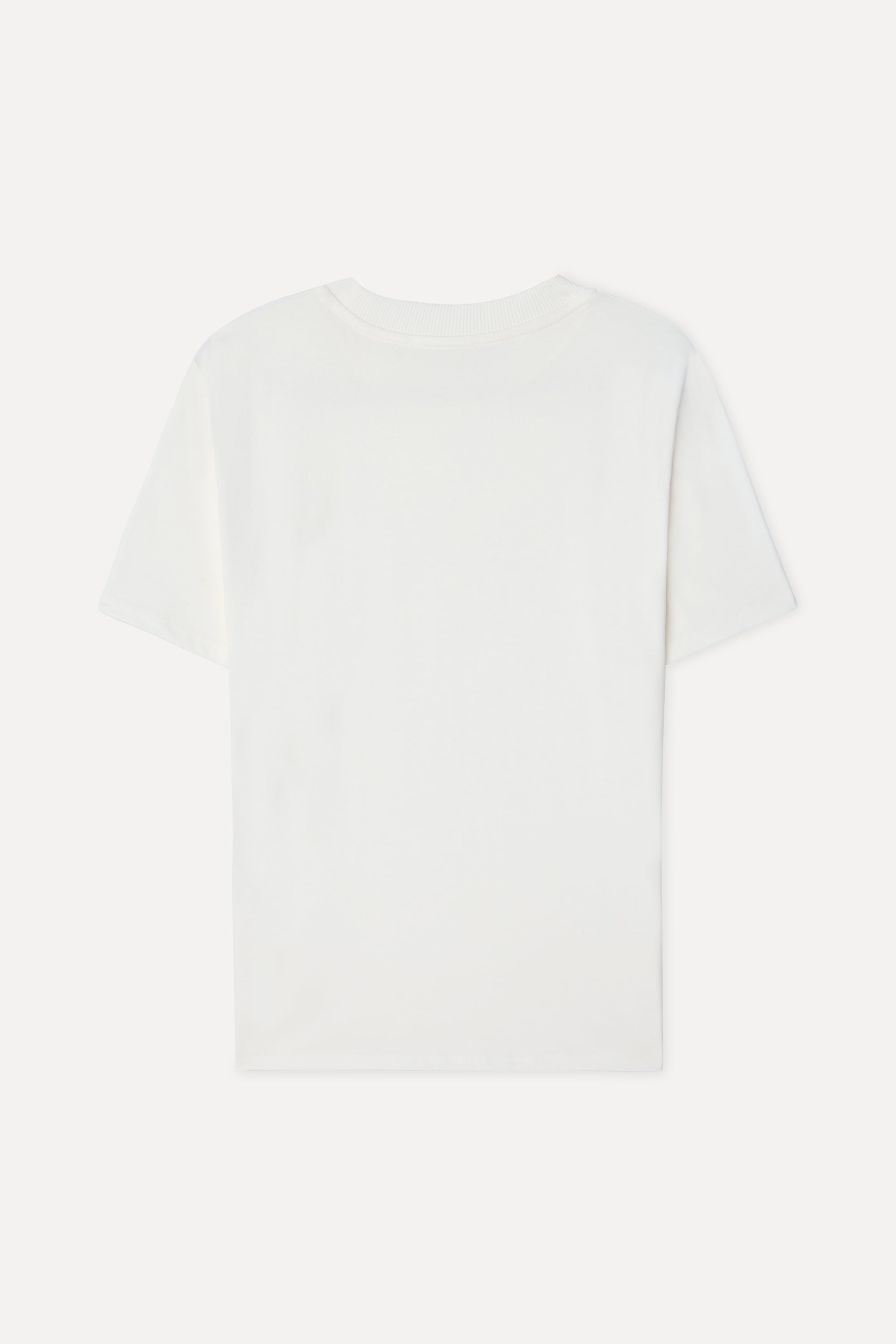Kadın Kırık Beyaz Bisiklet Yaka T-Shirt
