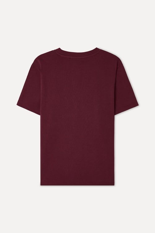 Kadın Bordo Bisiklet Yaka T-Shirt