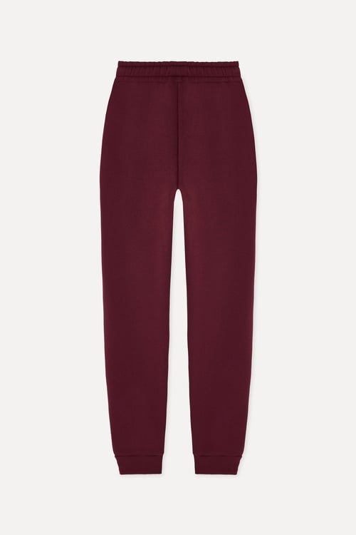 Kadın Bordo Beli Lastijki Jogger Eşofman Altı