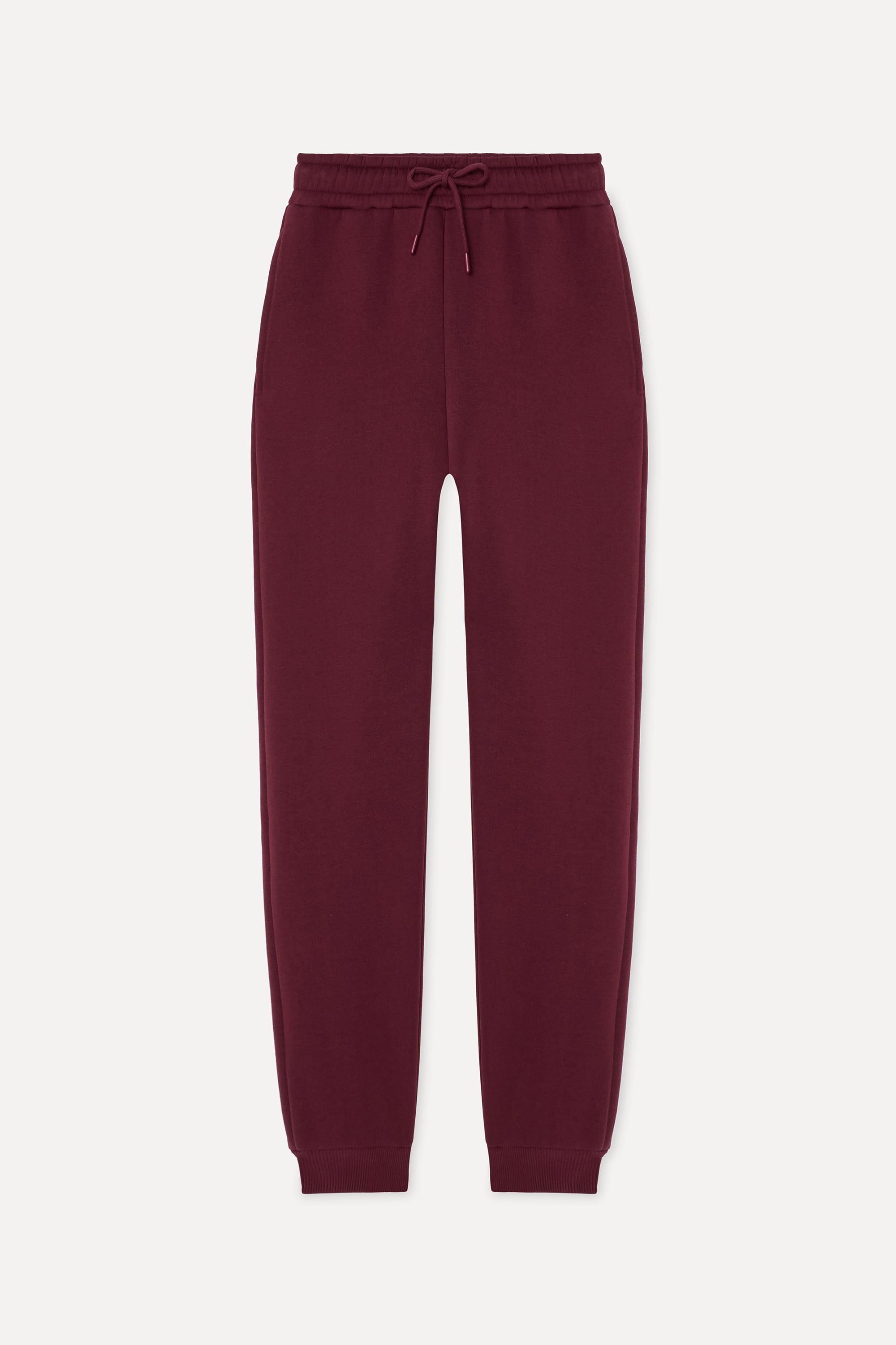 Kadın Bordo Beli Lastijki Jogger Eşofman Altı