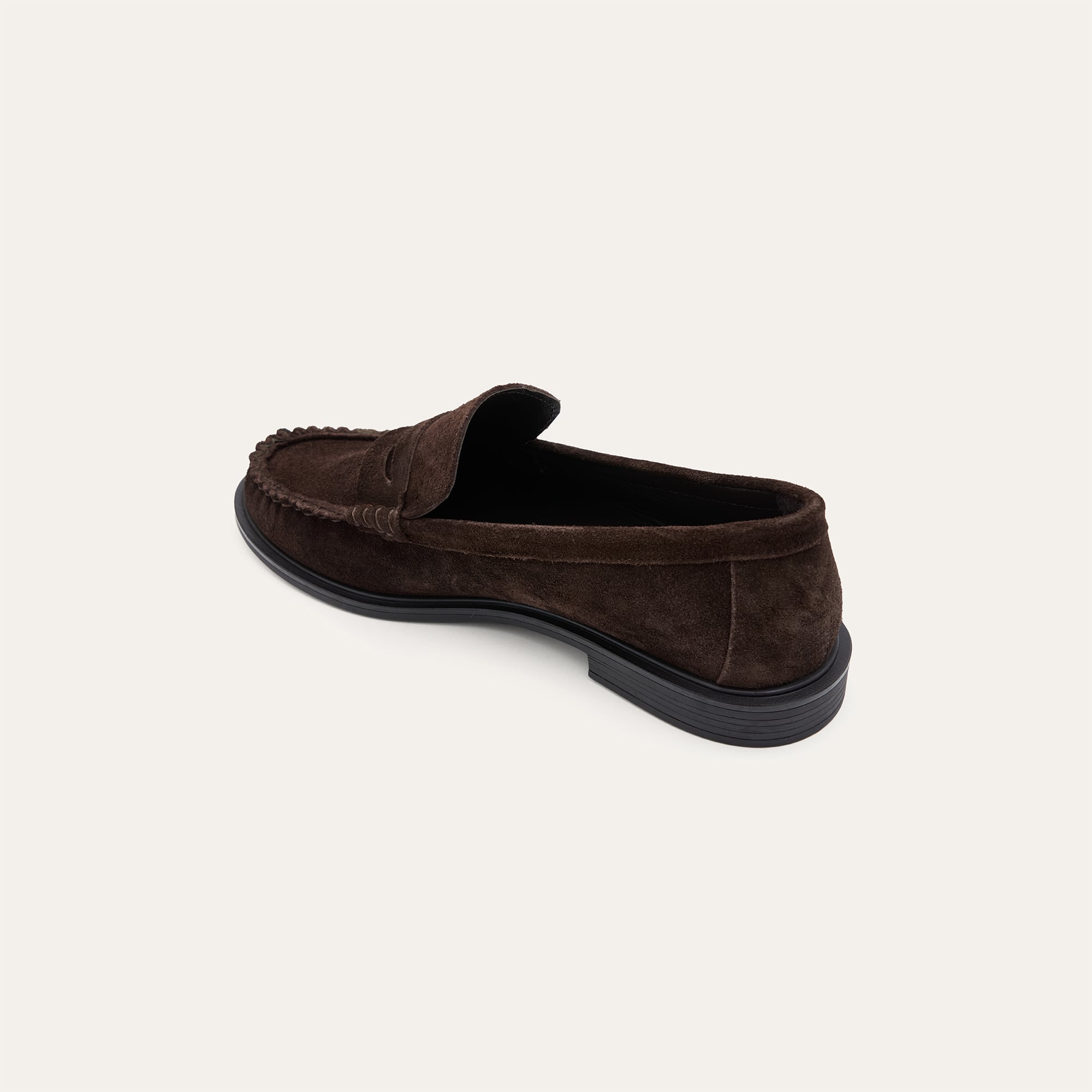 Kadın Kahverengi Süet Dokulu Loafer Ayakkabı