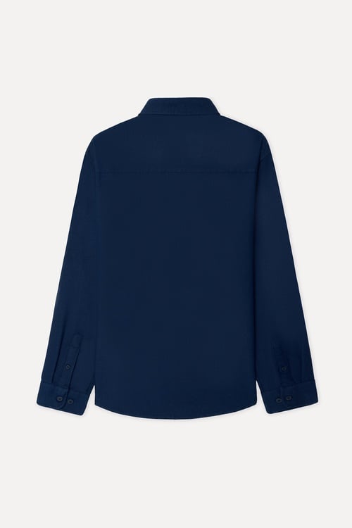  Erkek Lacivert Regular Fit Uzun Kollu Gömlek
